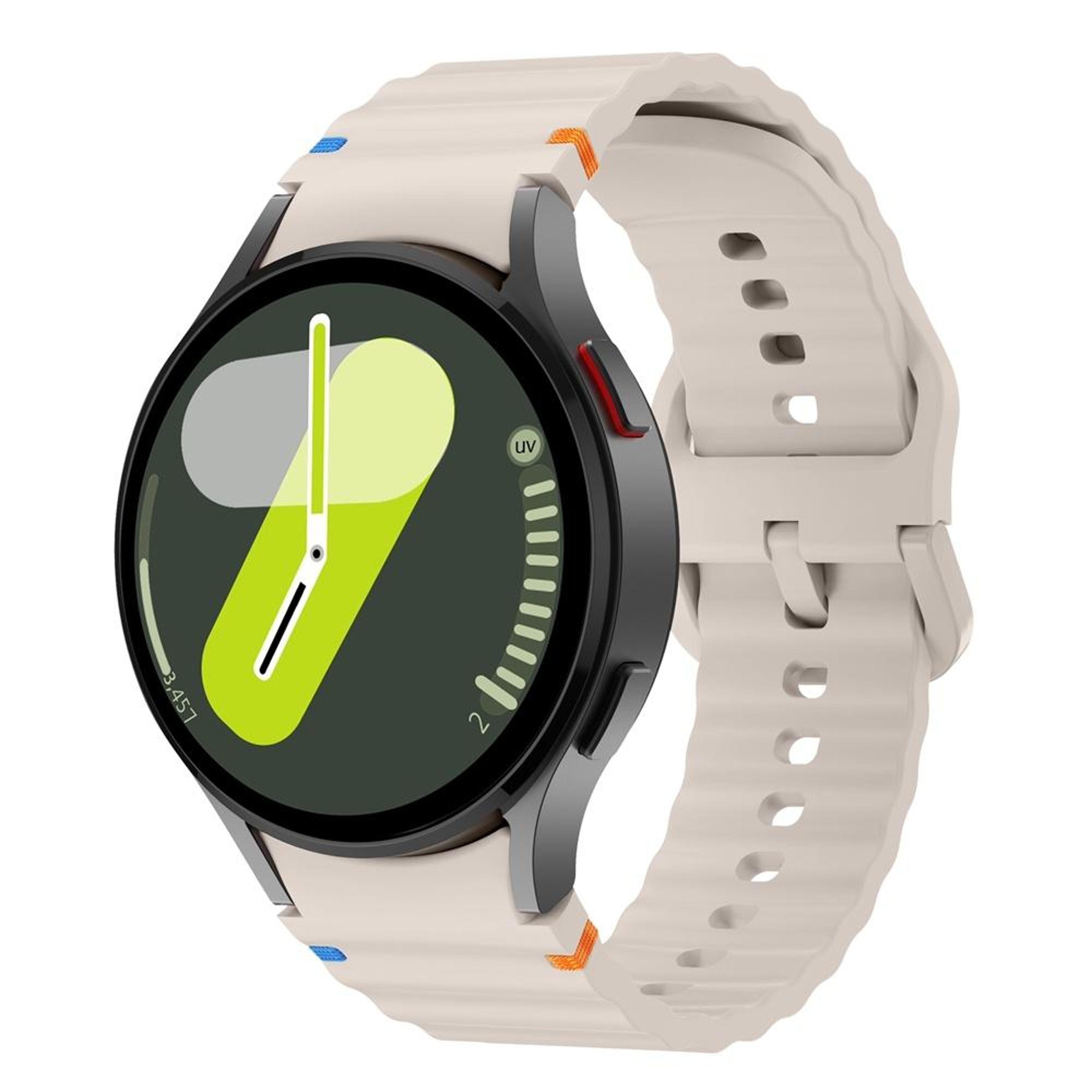samsung galaxy watch fe 40mm silicone watch band wave pattern adjustable replacement strap