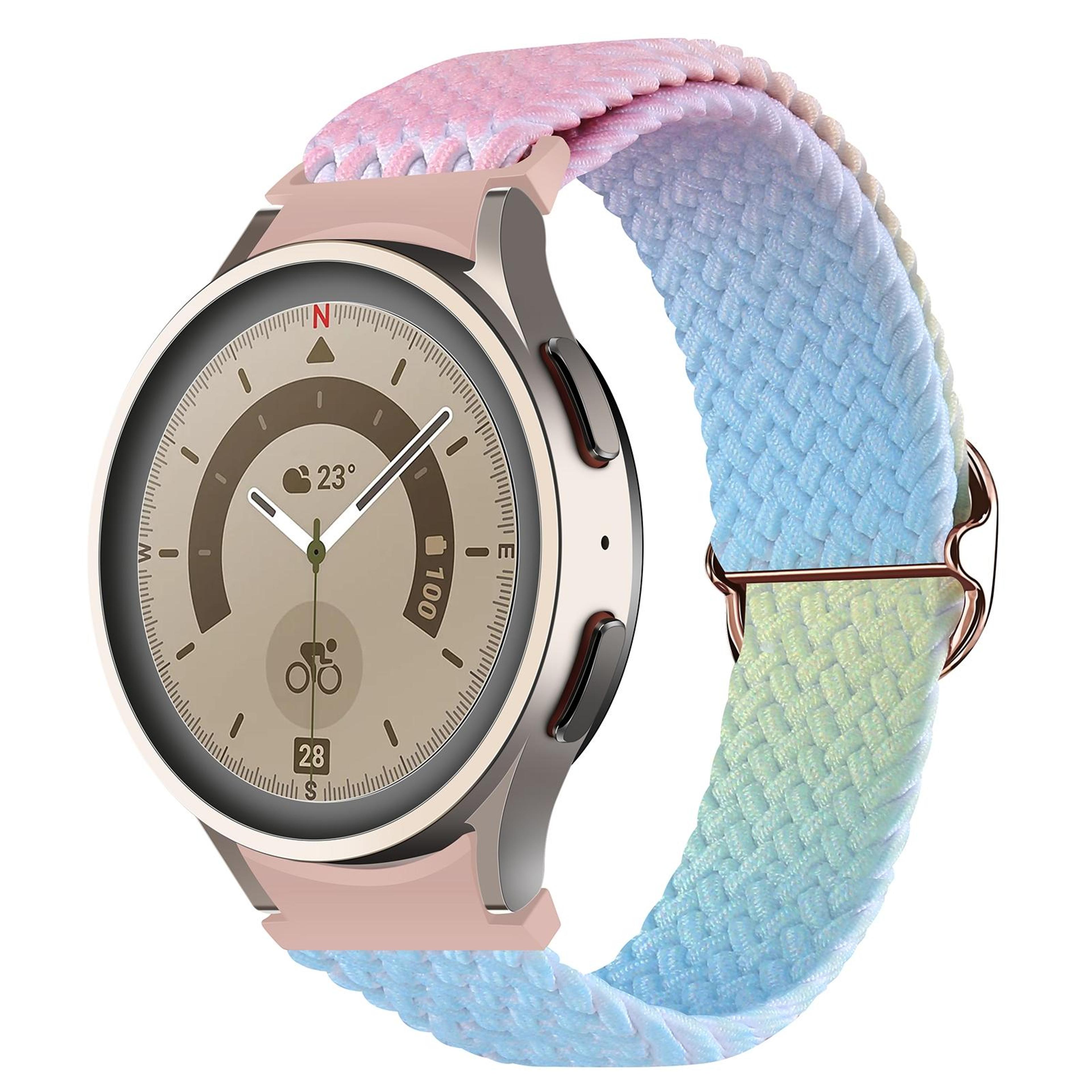 samsung galaxy watch 5 pro 4 nylon watch band gradient braided adjustable replacement strap