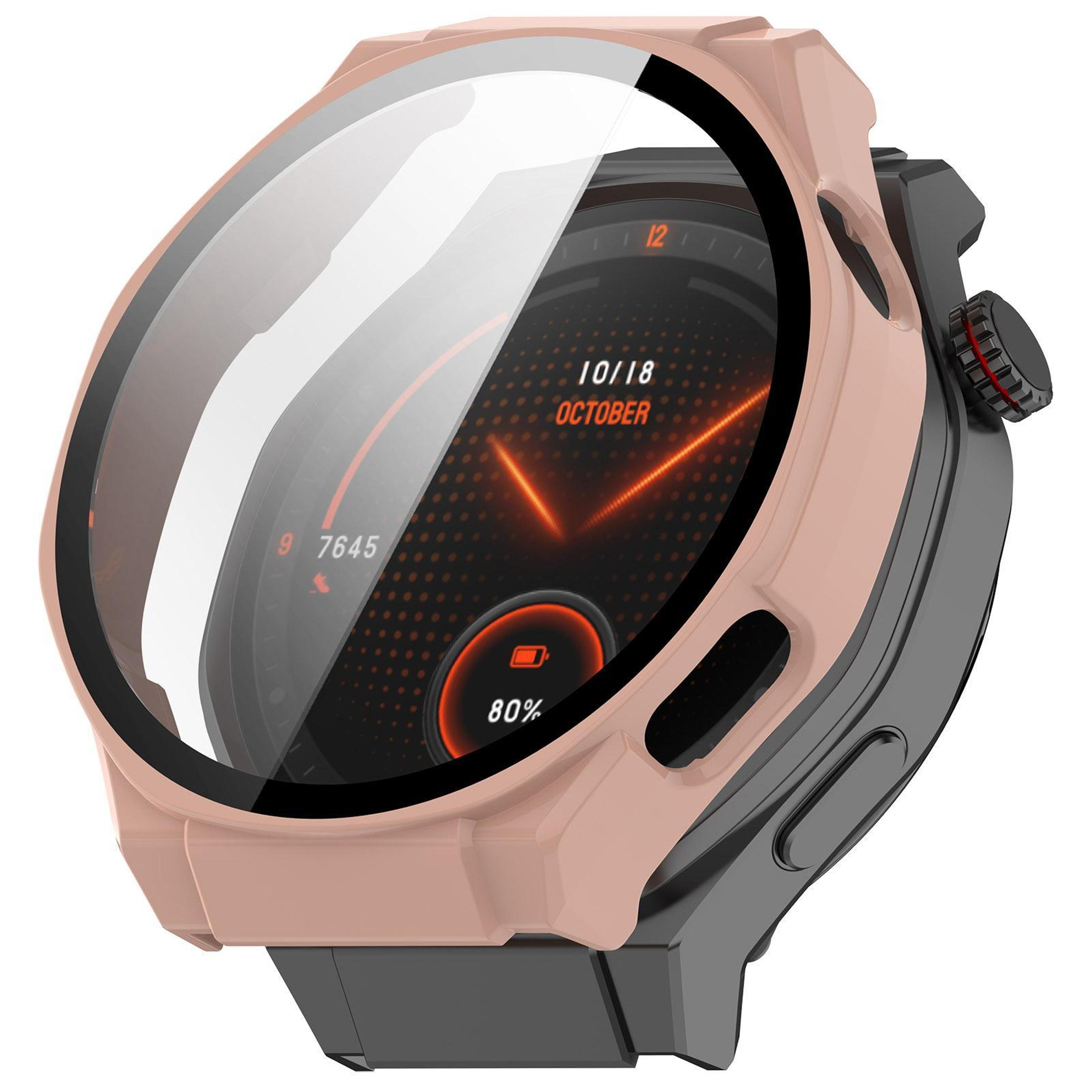 honor watch 5 ultra protective case with tempered glass screen protector full coverage pc cover