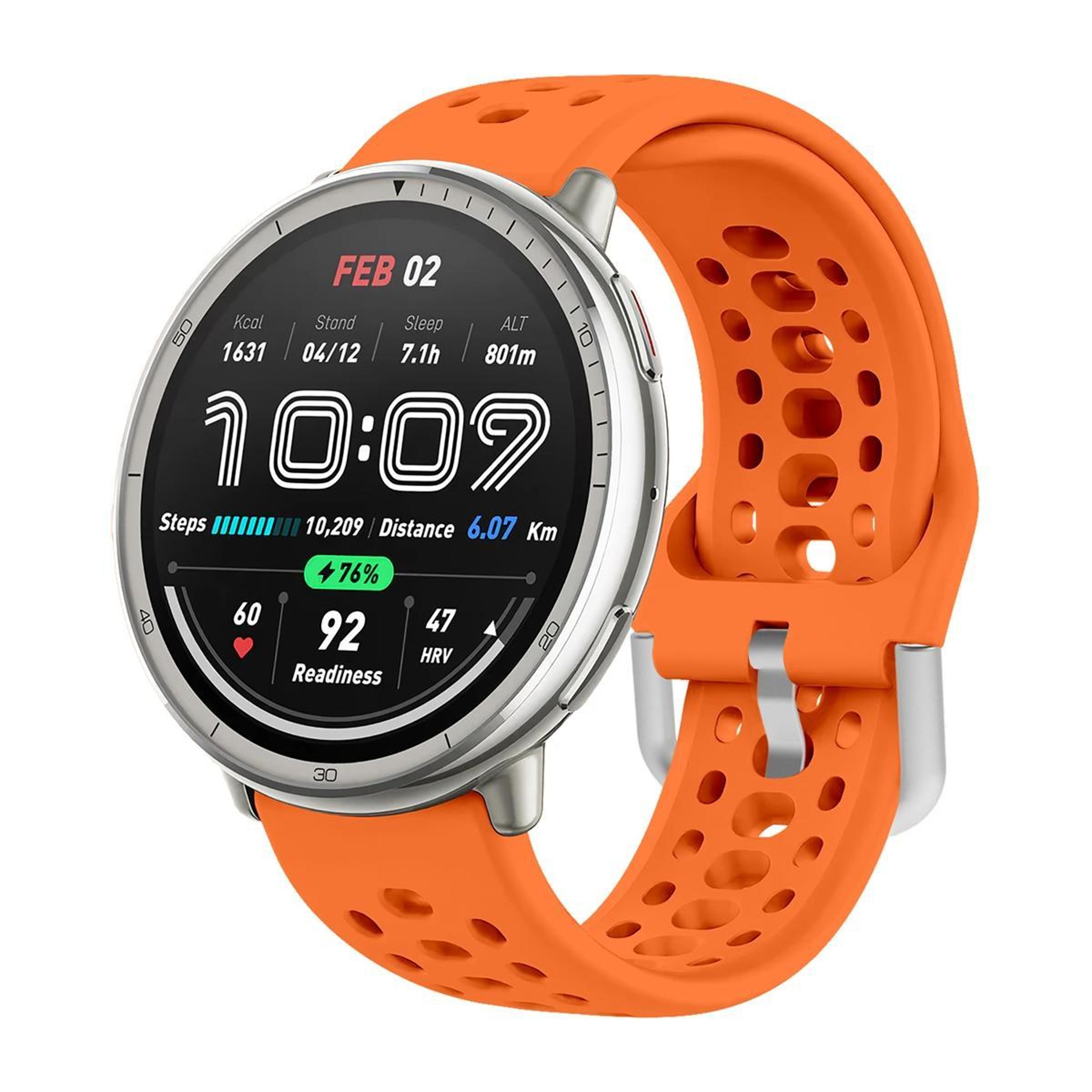 amazfit active 2 silicone watch band with silver buckle soft sport replacement strap