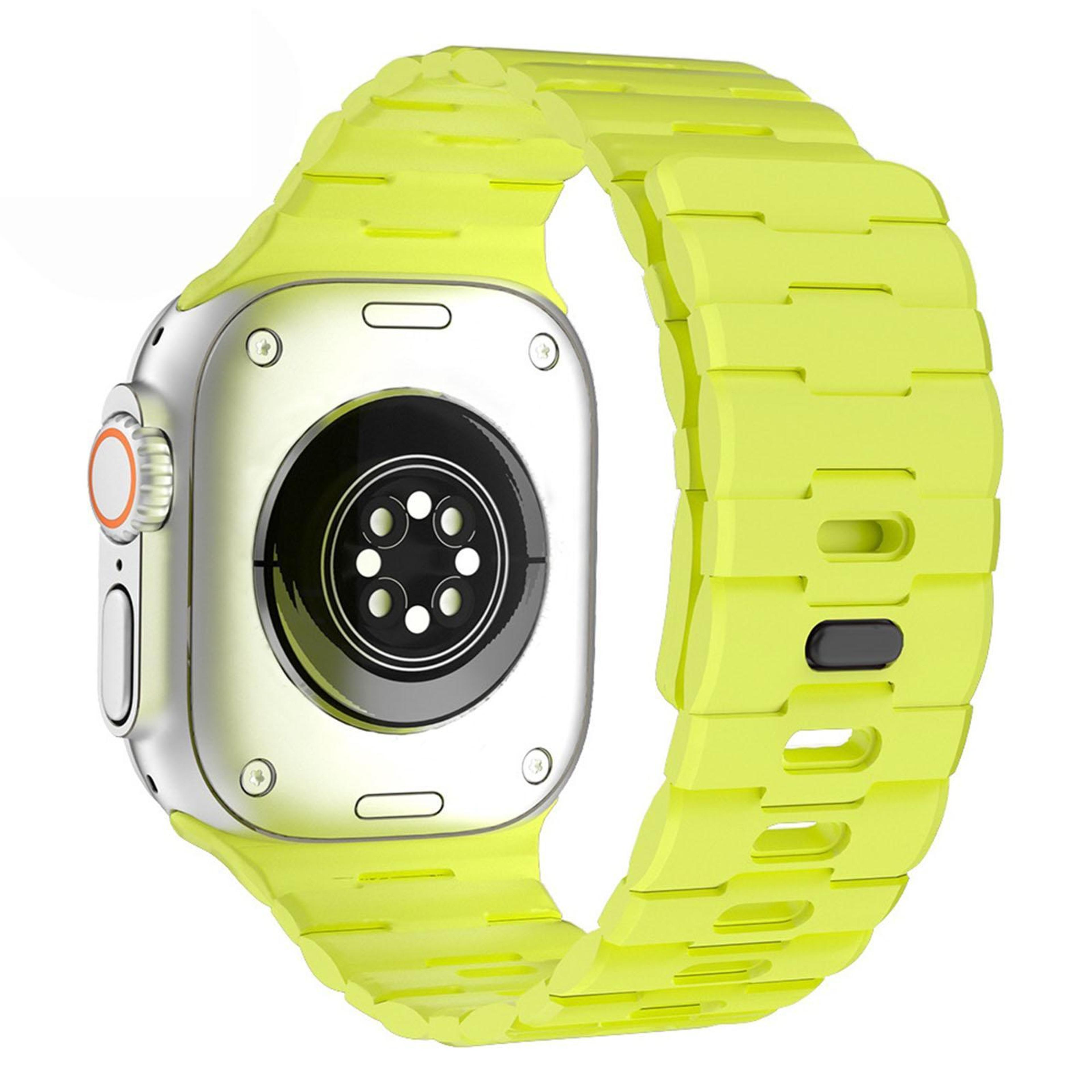 apple watch magnetic silicone band horse embossed adjustable strap