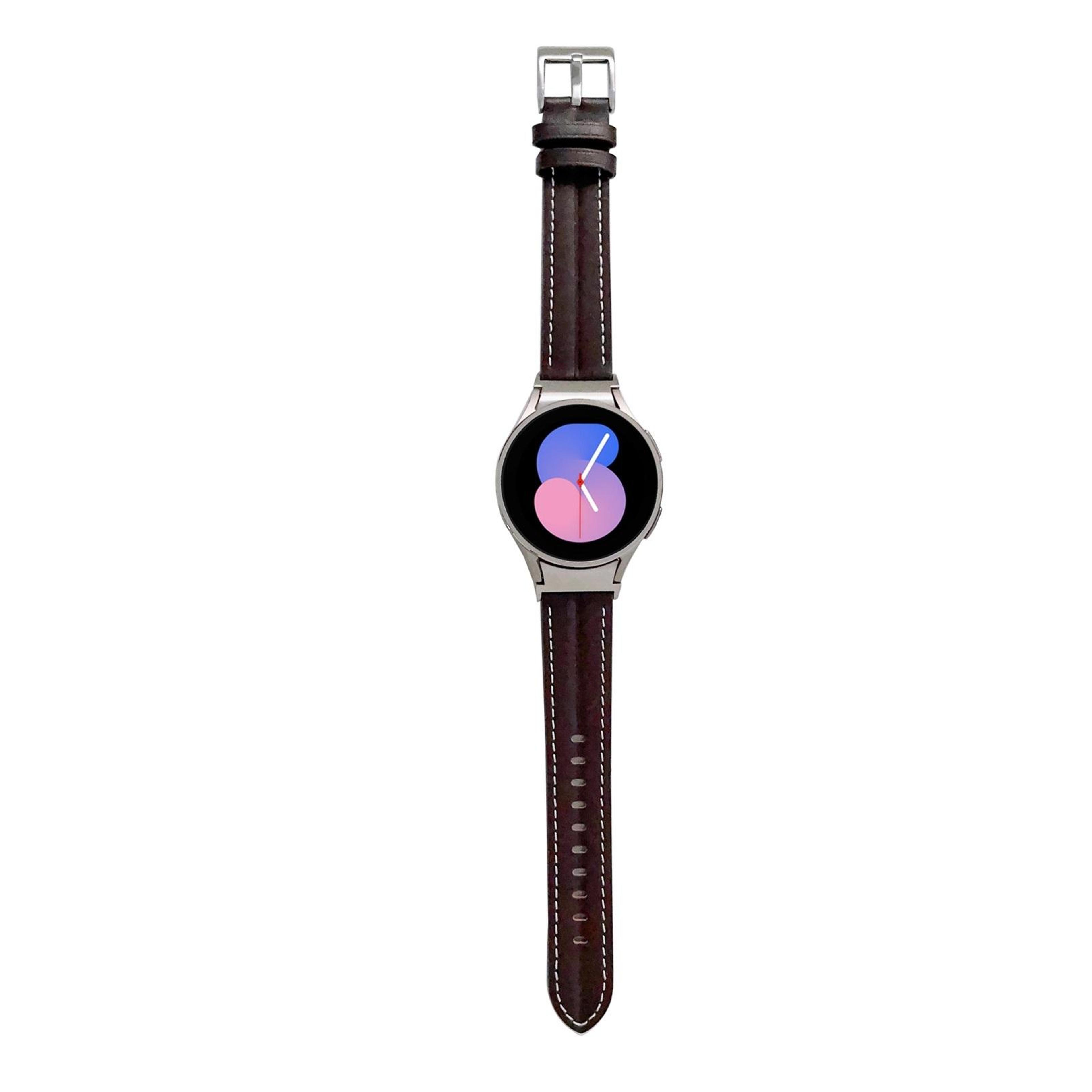samsung galaxy watch 5 genuine leather watch band 40mm 44mm grooved replacement strap