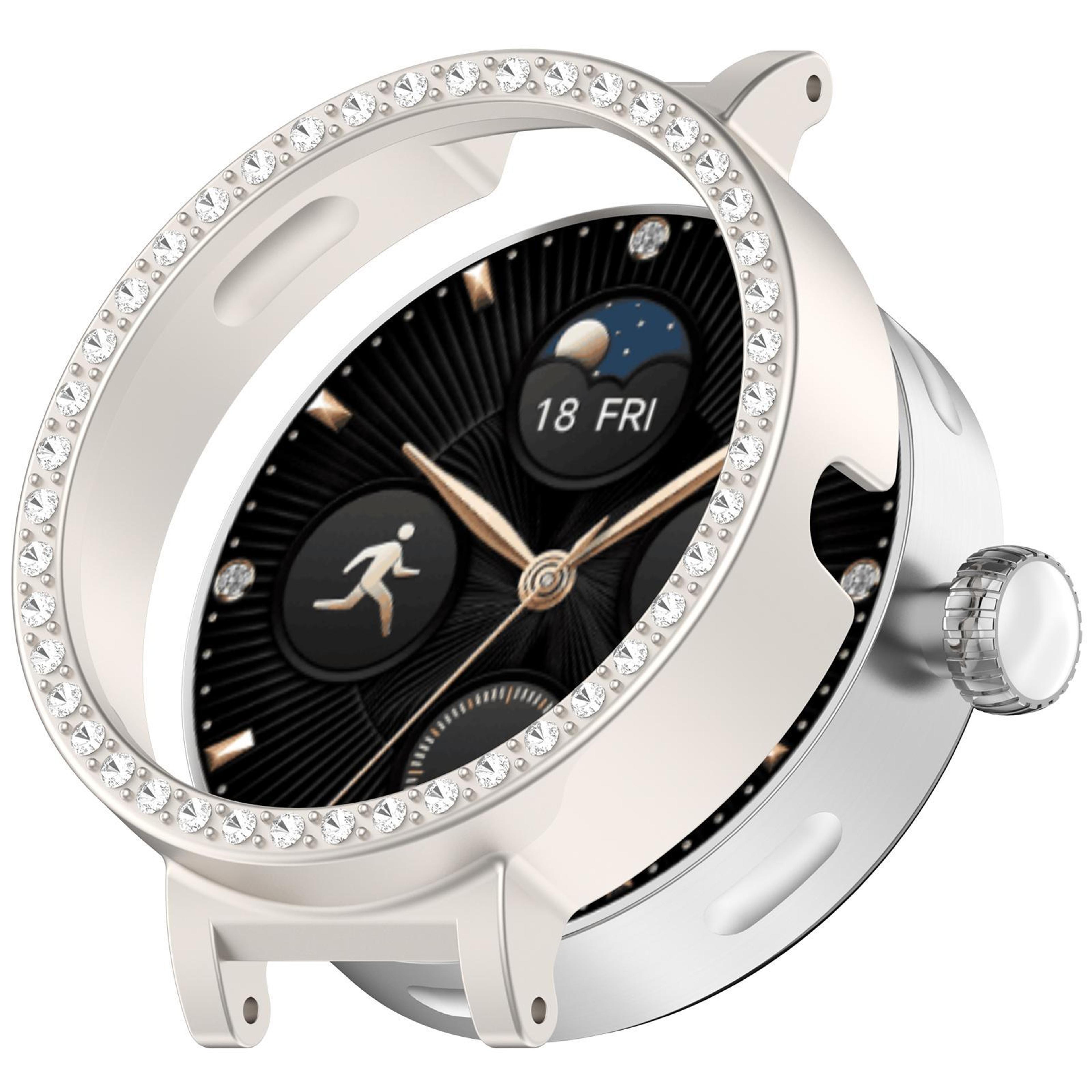 honor choice saga smart watch 2 pc watch protective cover single row diamond half coverage case