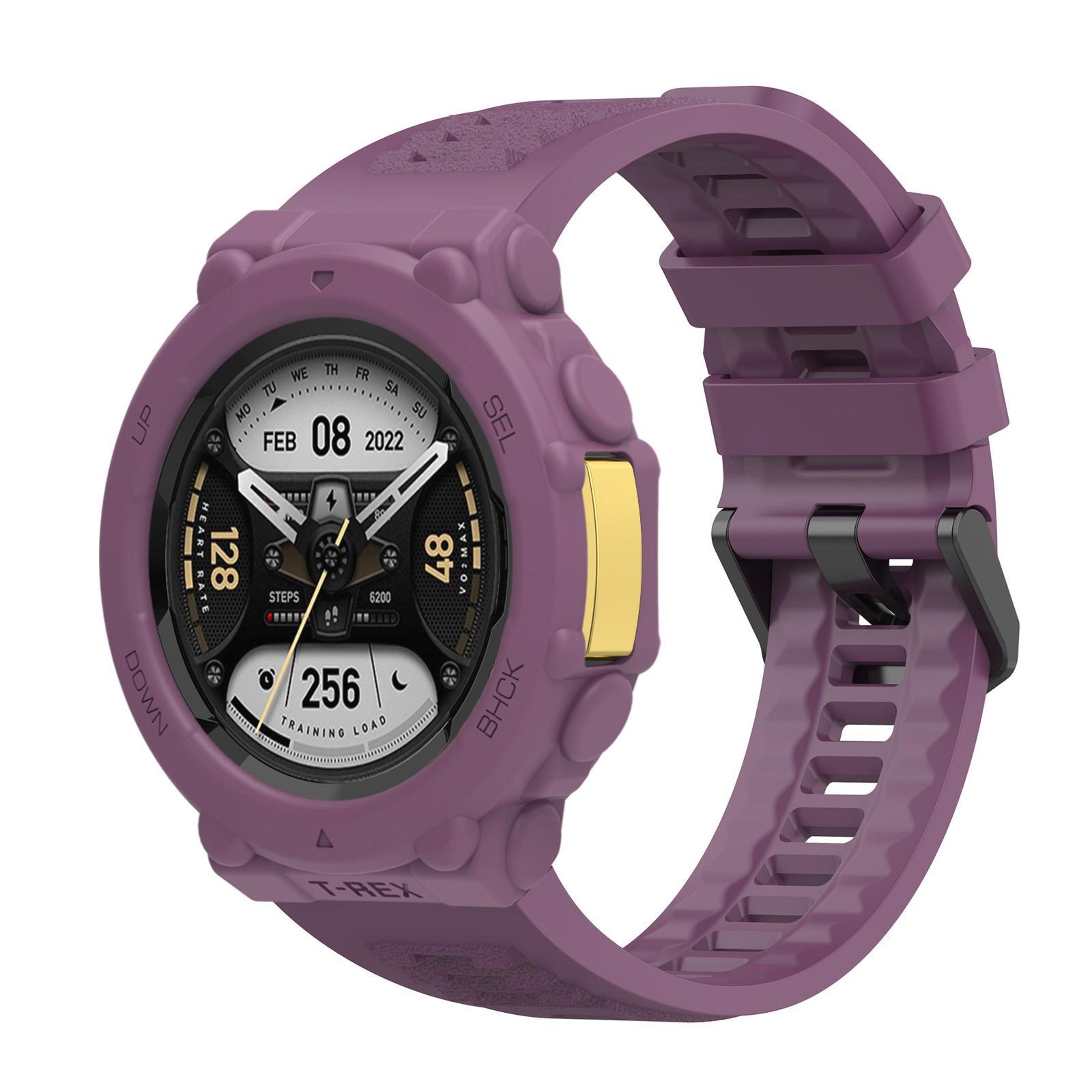 huami amazfit t rex 2 silicone watch band with protective cover integrated sport watch strap