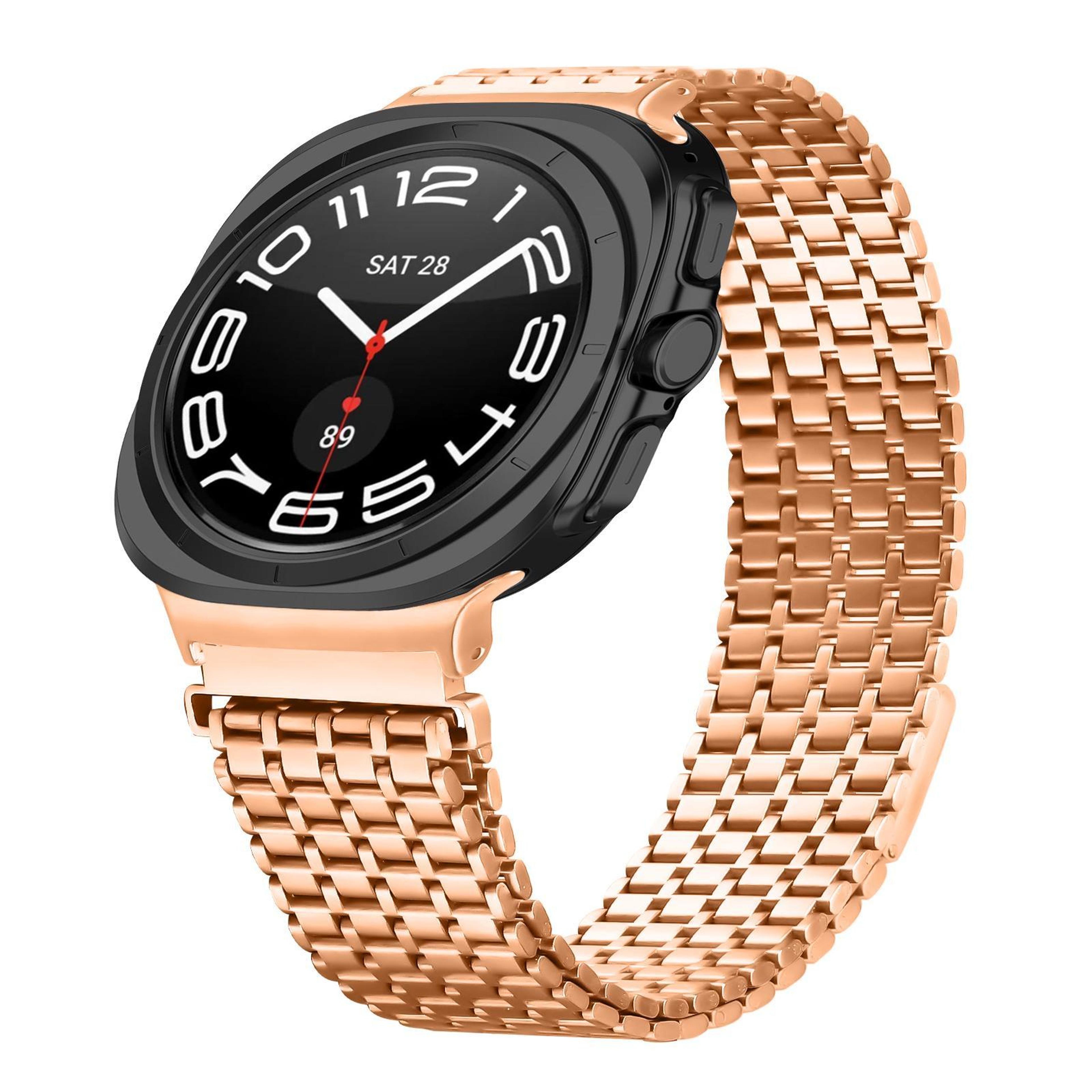 samsung galaxy watch ultra 47mm stainless steel watch band nine bead magnetic buckle strap
