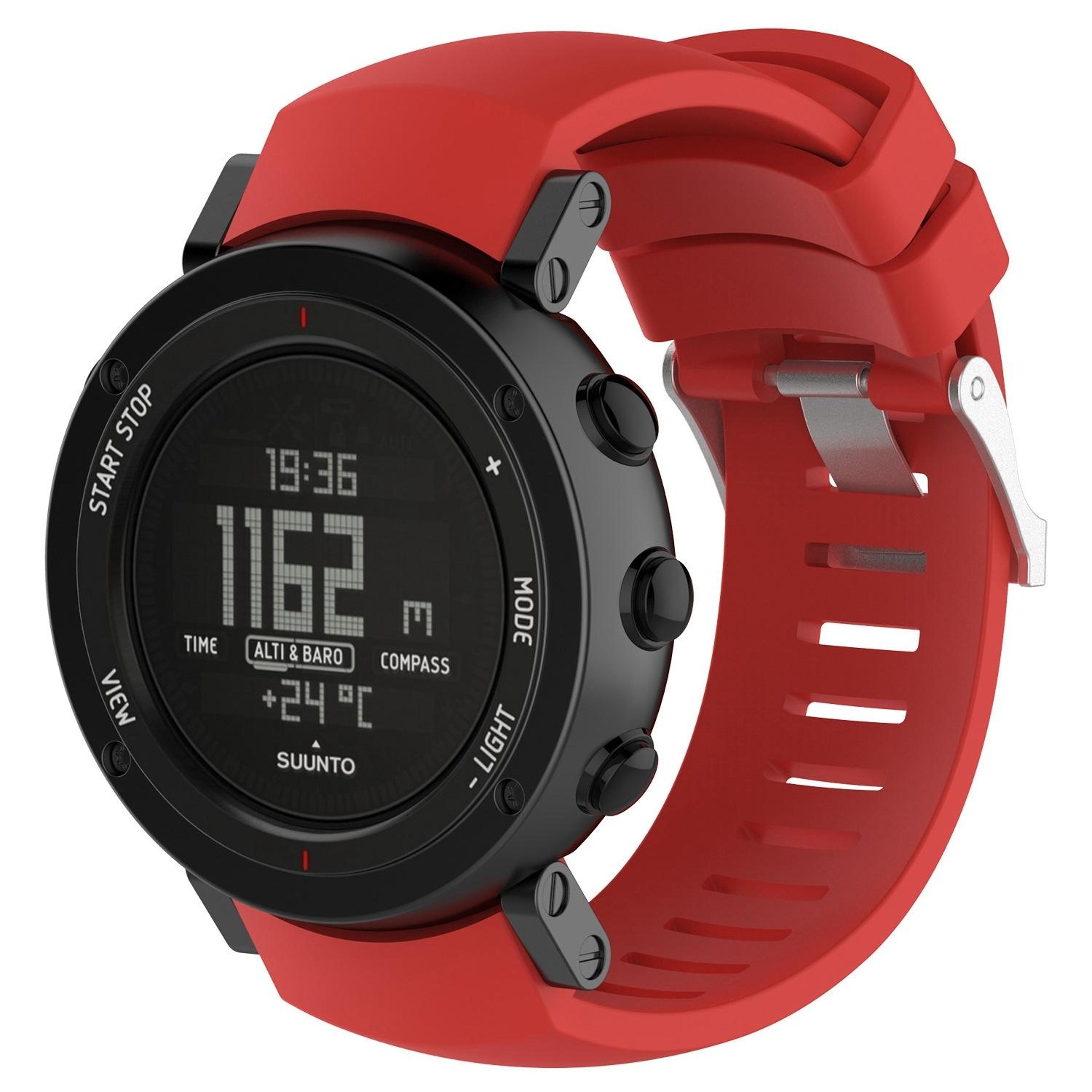 suunto core alu black silicone watch band soft adjustable replacement strap