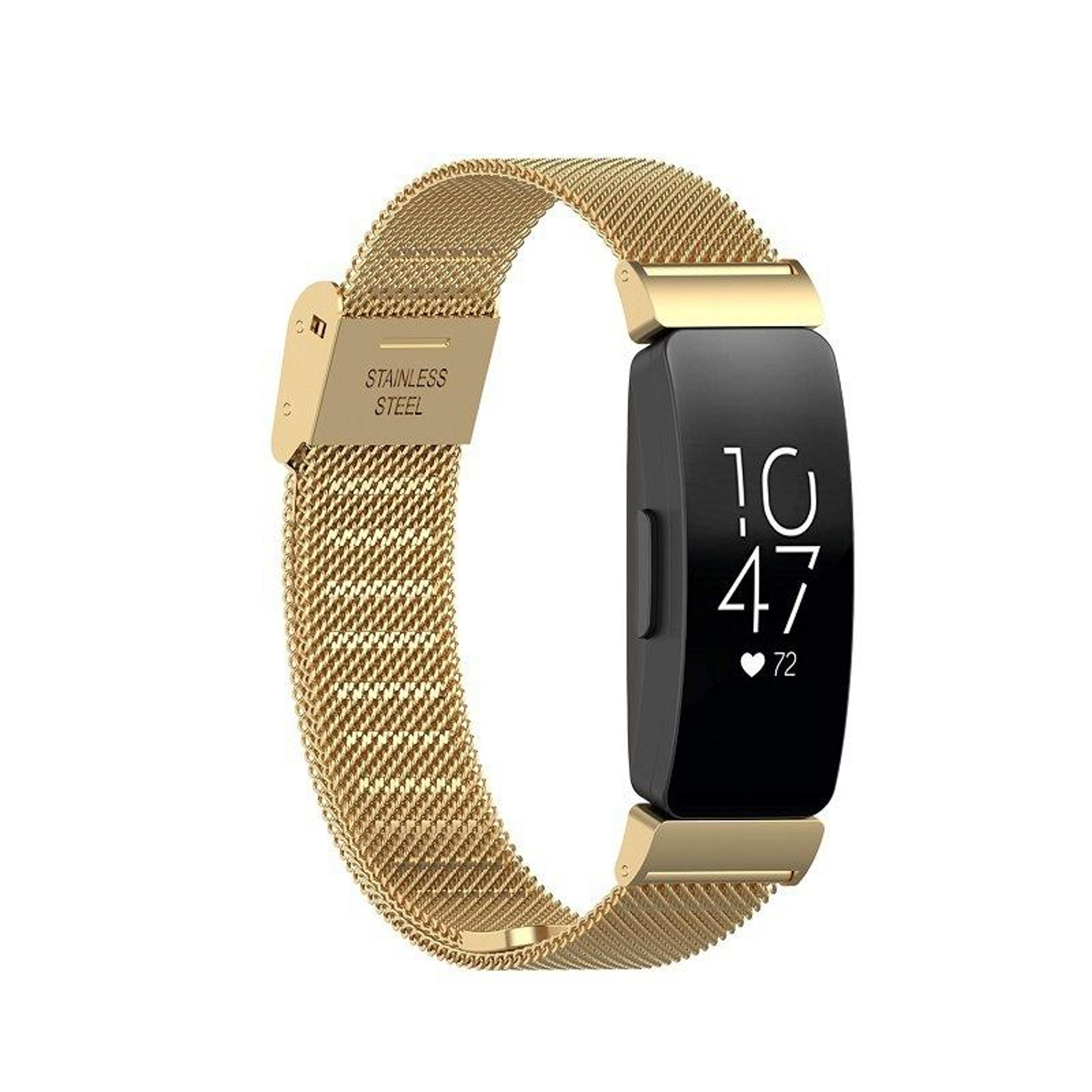fitbit inspire 3 stainless steel mesh band adjustable milanese replacement watch strap
