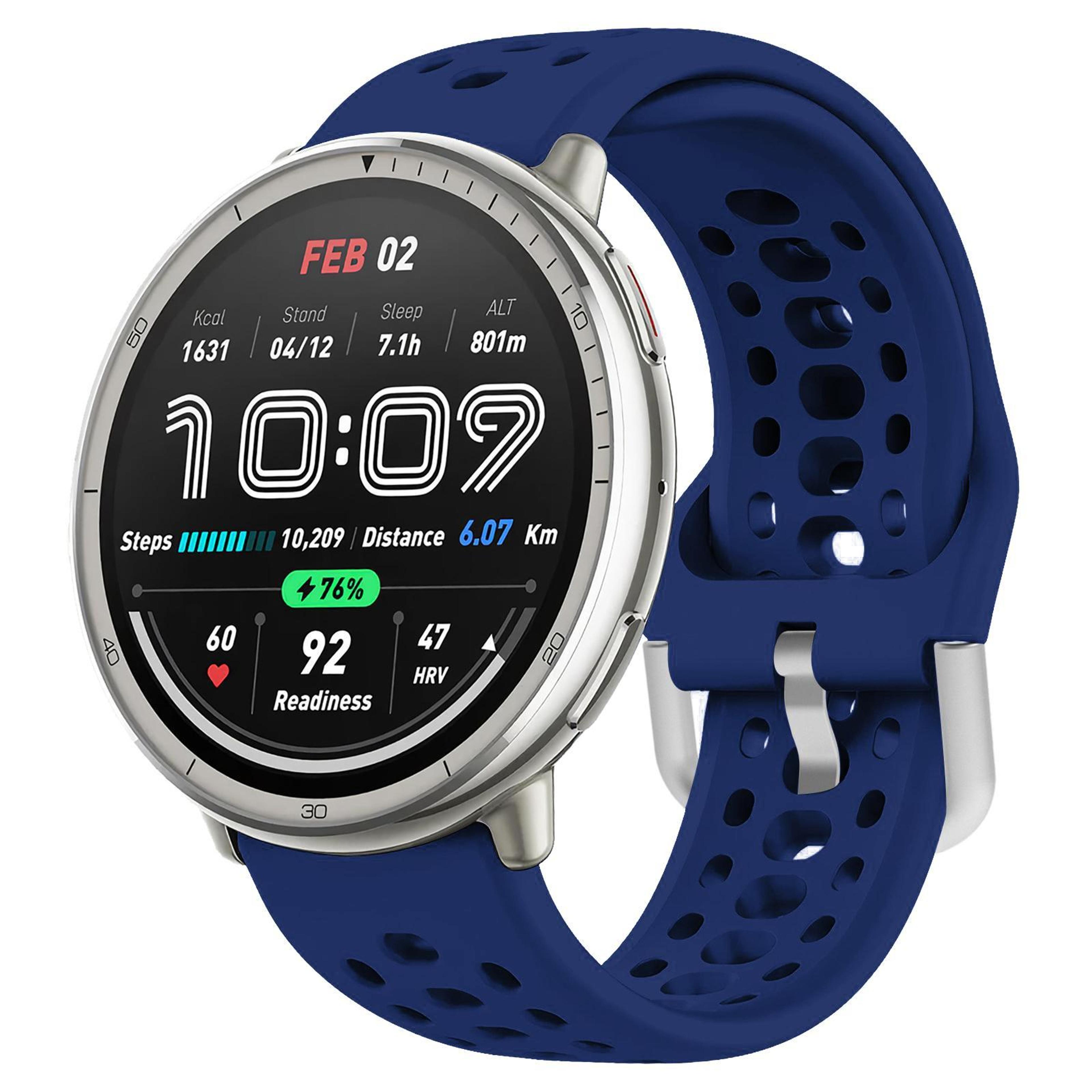 silicone sport watch band with silver buckle adjustable replacement watch strap