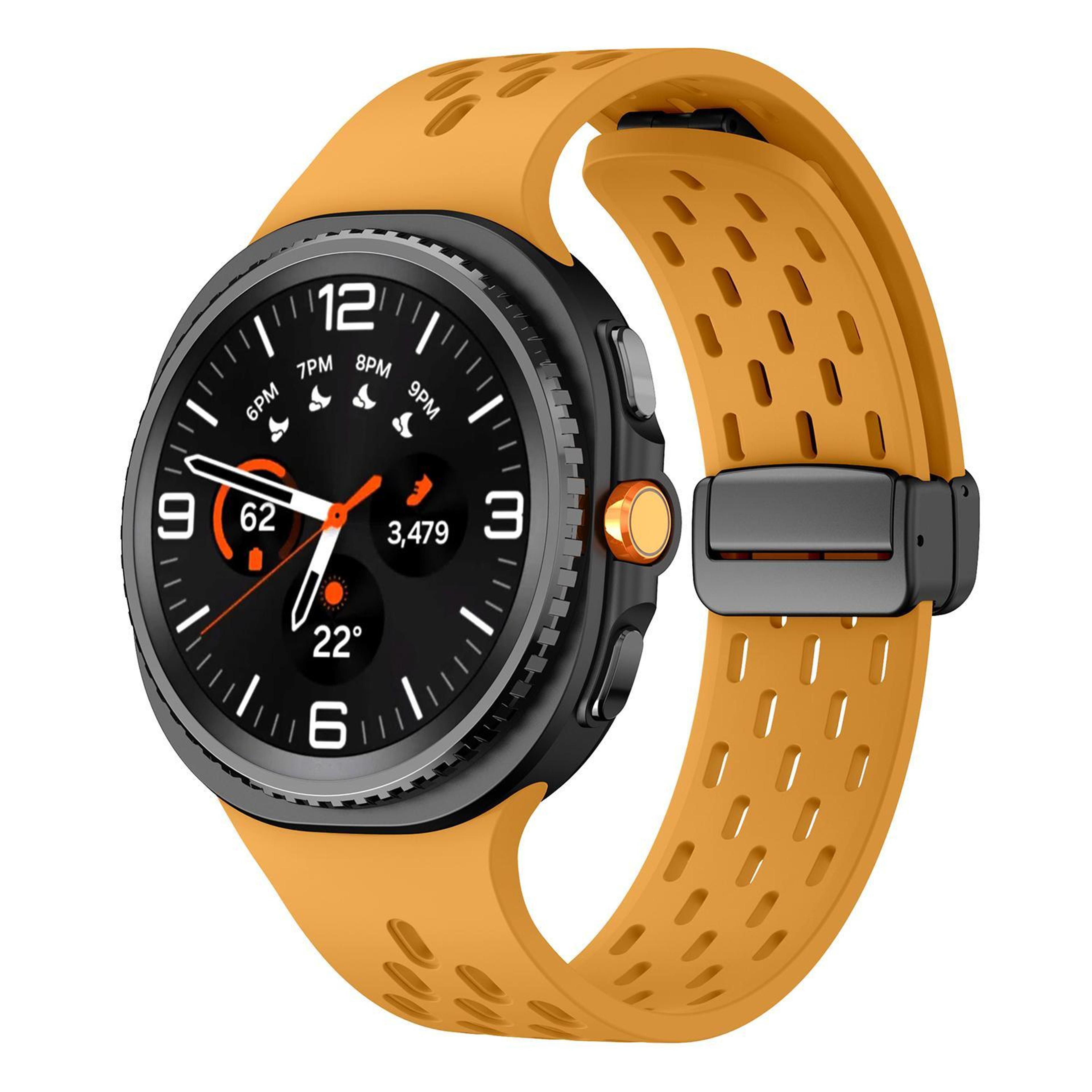 samsung galaxy watch8 classic magnetic silicone watch band soft adjustable mesh strap