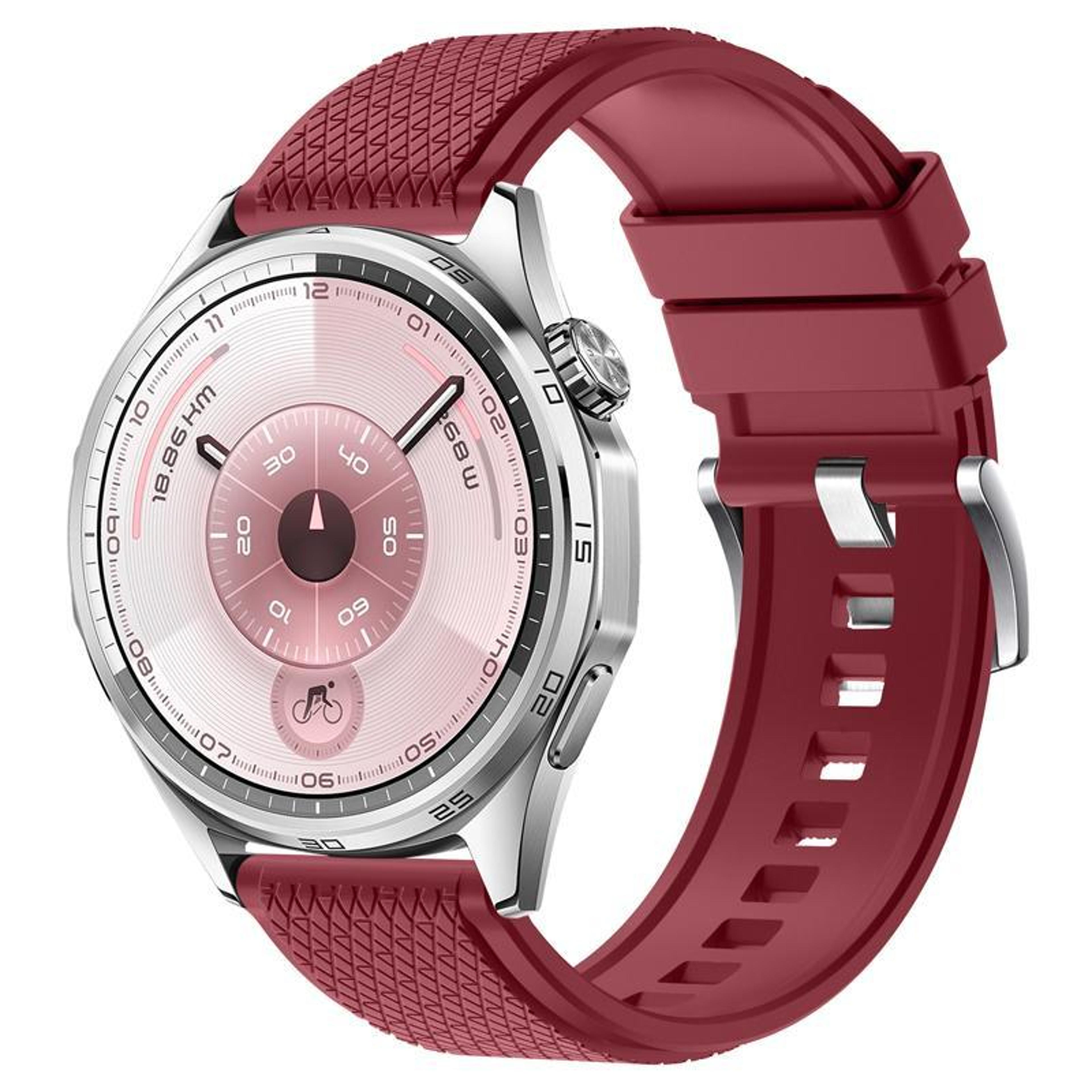 fluororubber watch band textured replacement strap for longines comfortable adjustable wristband