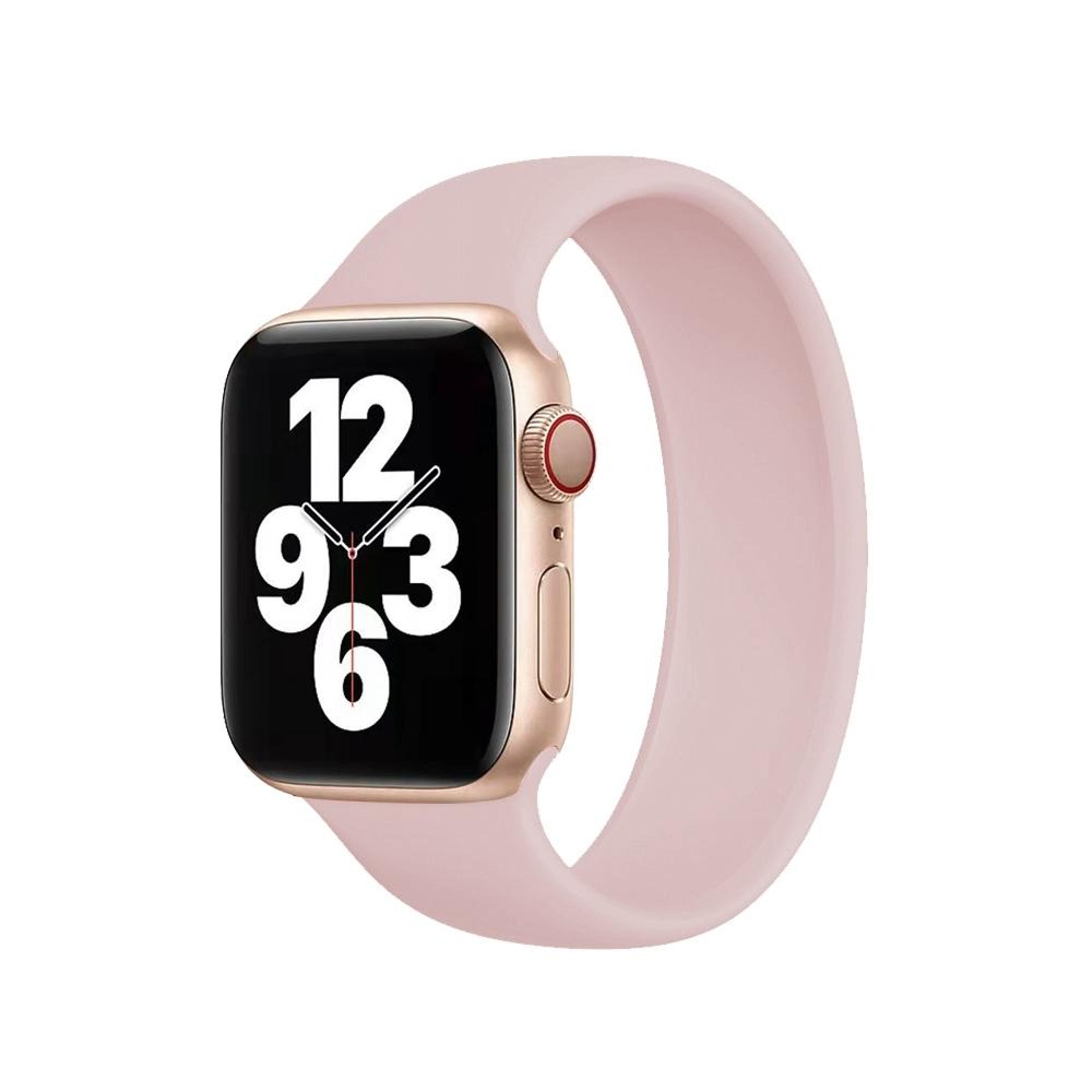 apple watch silicone watch band solid color elastic strap for series 10 9 8 7 se 6 5 4 3 2 1