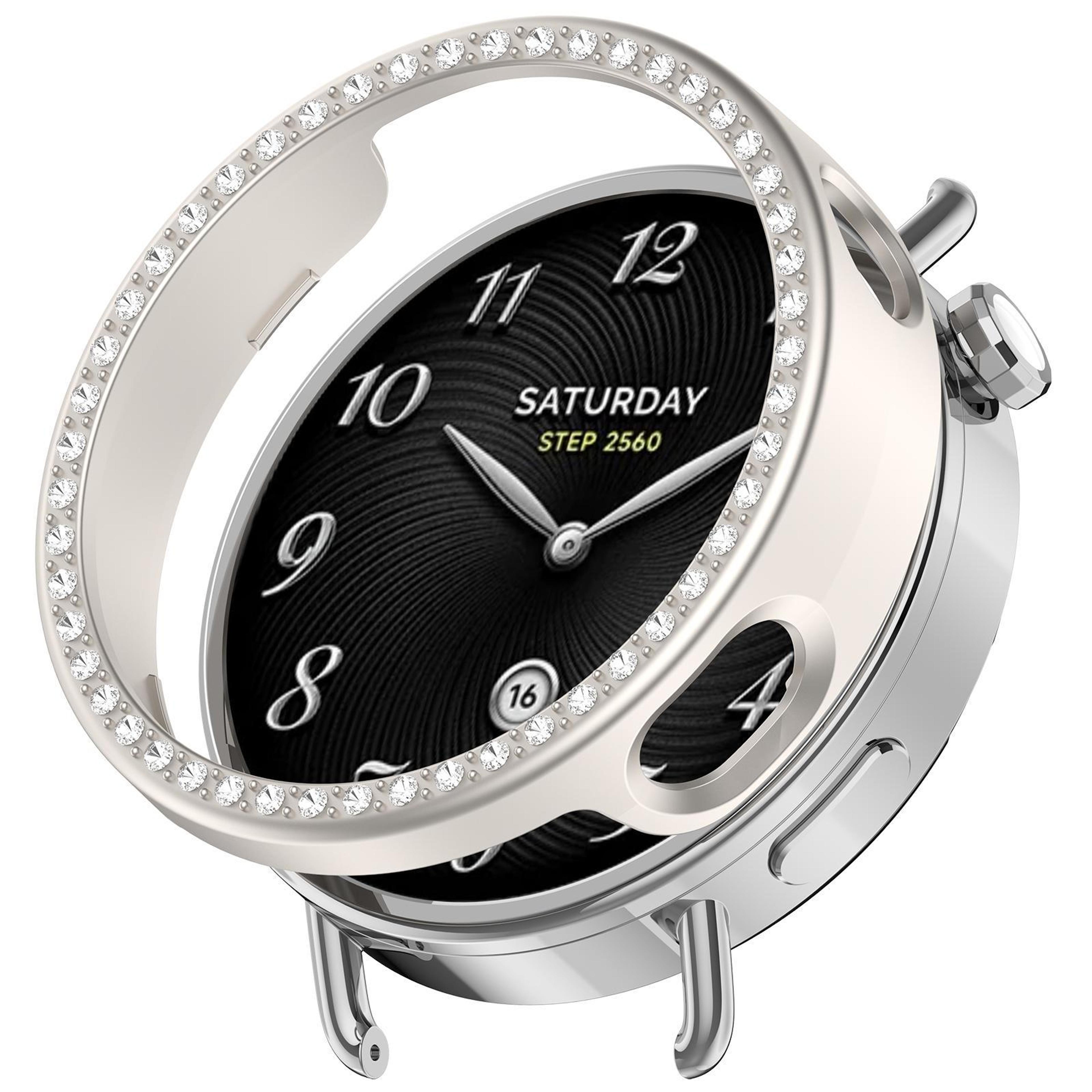 xiaomi watch s4 41mm tpu watch cover single row diamond half coverage protective case