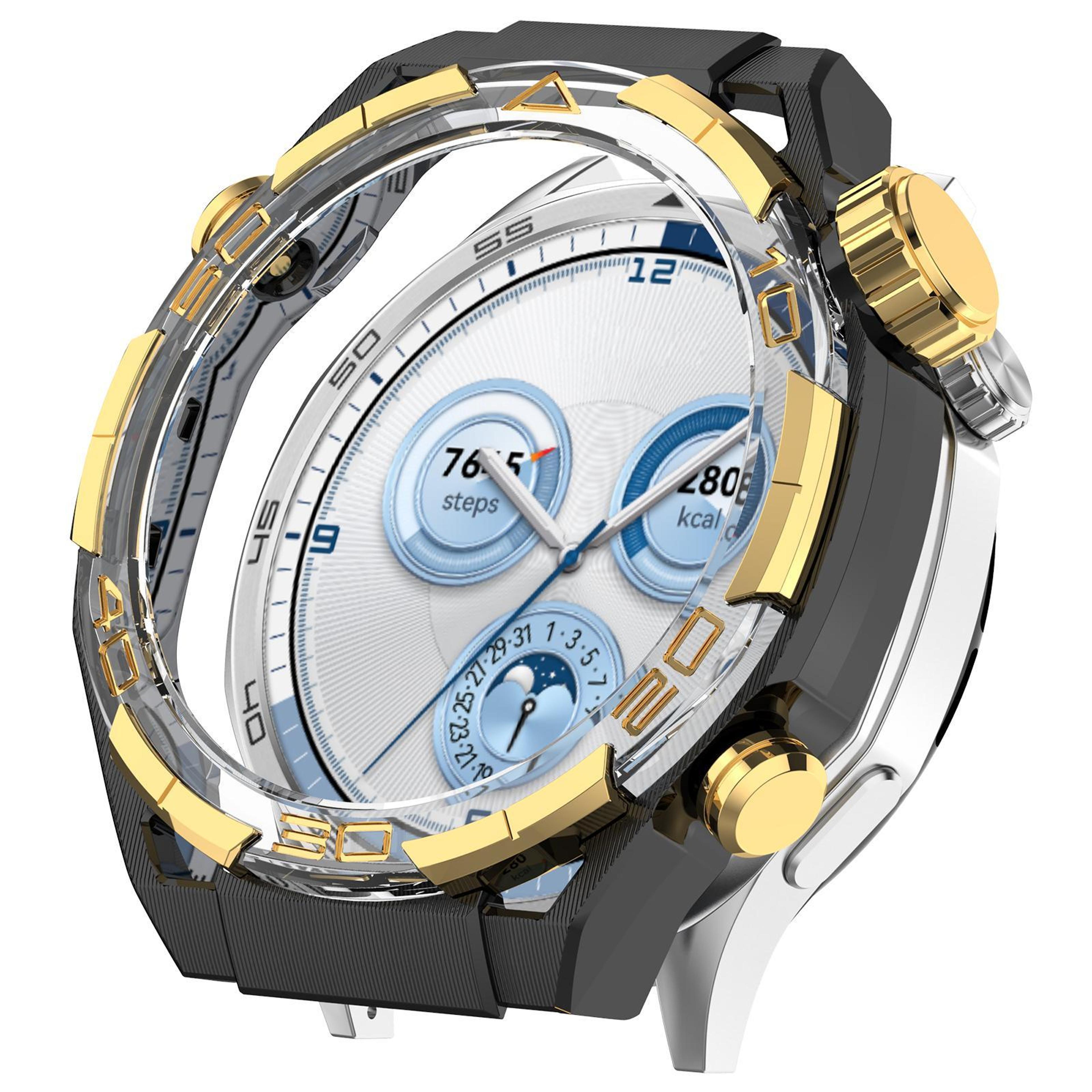 huawei watch gt 5 46mm pc watch protective cover luxury half coverage hollow case