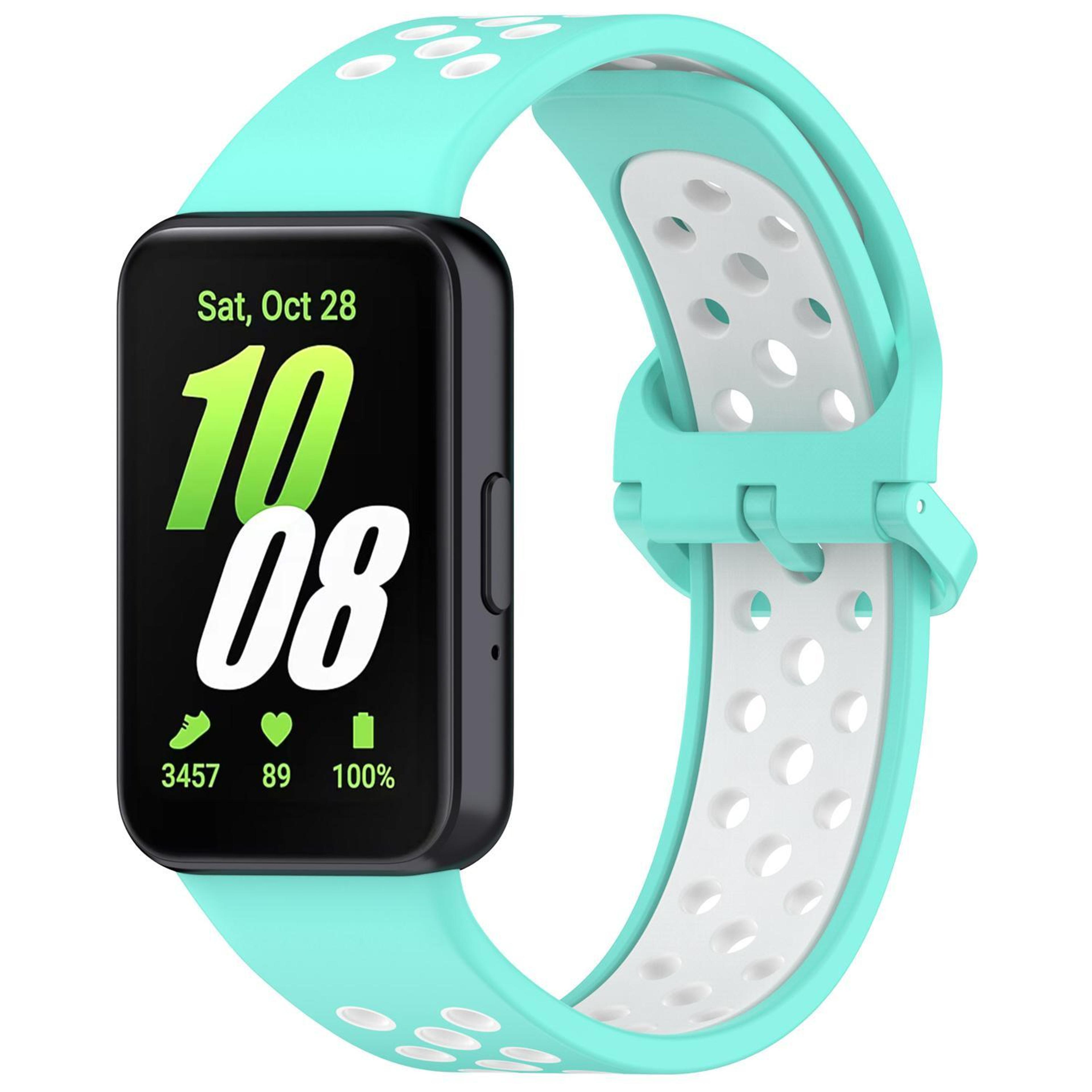 xdfind samsung galaxy fit 3 silicone watch band two color breathable watch strap