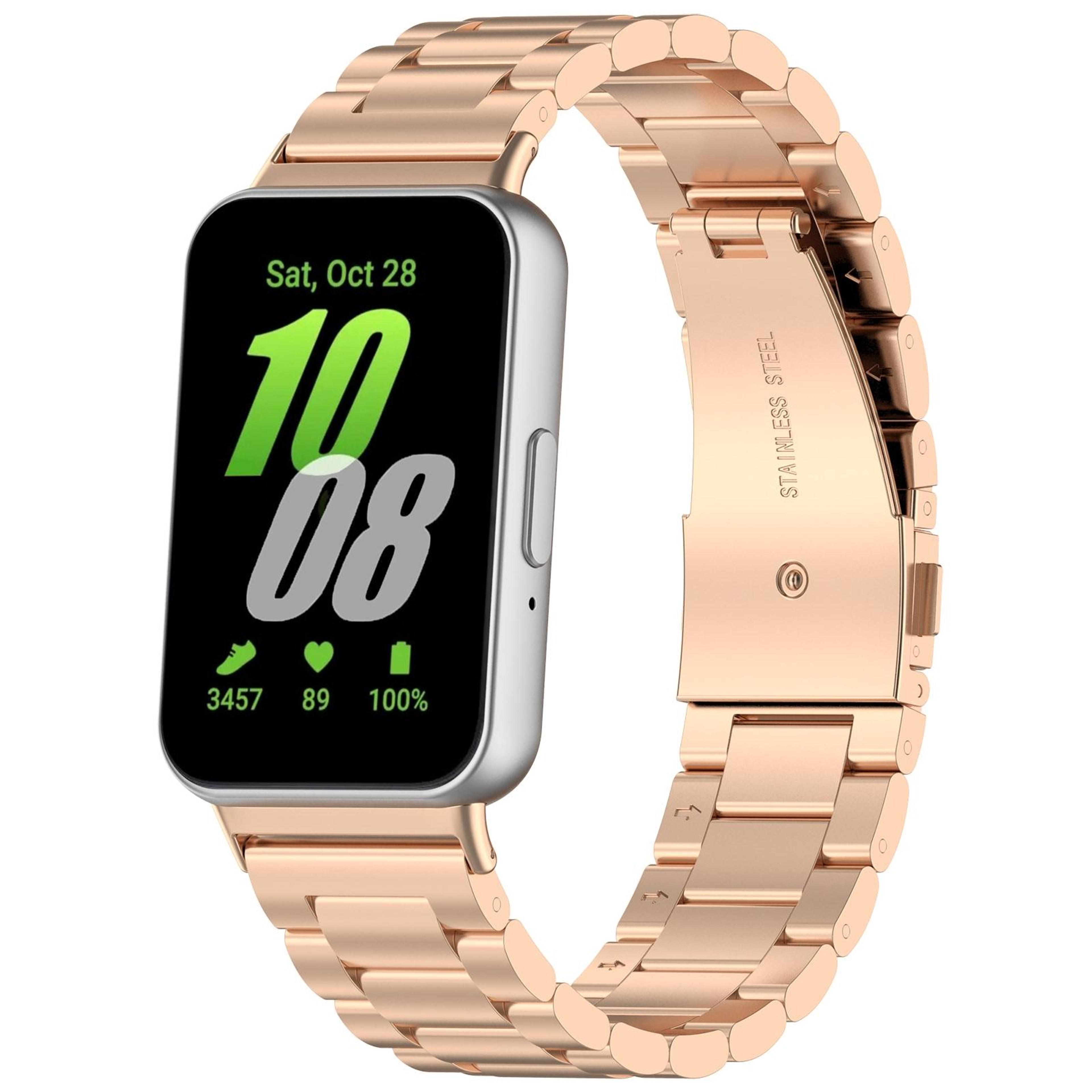 samsung galaxy fit 3 sm r390 stainless steel watch band three bead metal watch strap