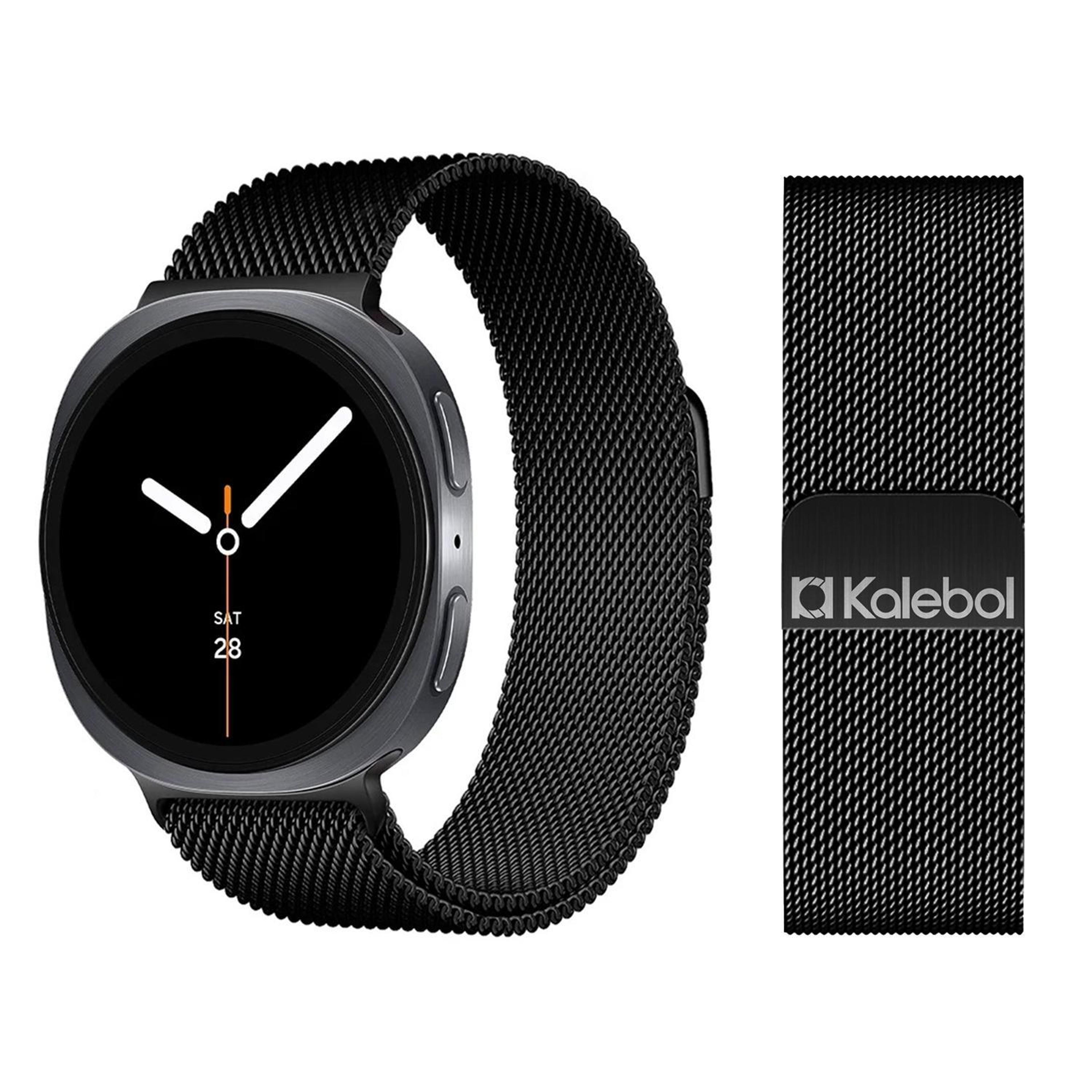 kalebol milan magnetic samsung galaxy watch 8 band stainless steel mesh strap for watch8 classic