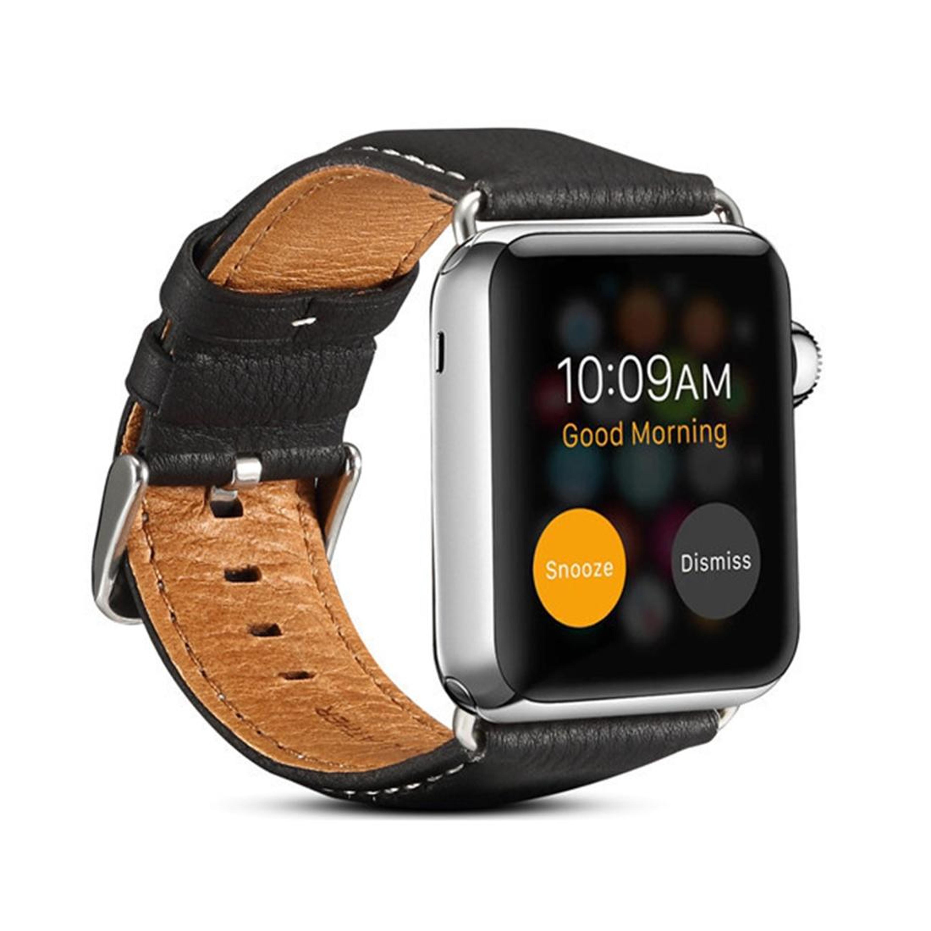 denior premium apple watch leather band luxury adjustable replacement strap for apple watch series 10 9 8 7 se
