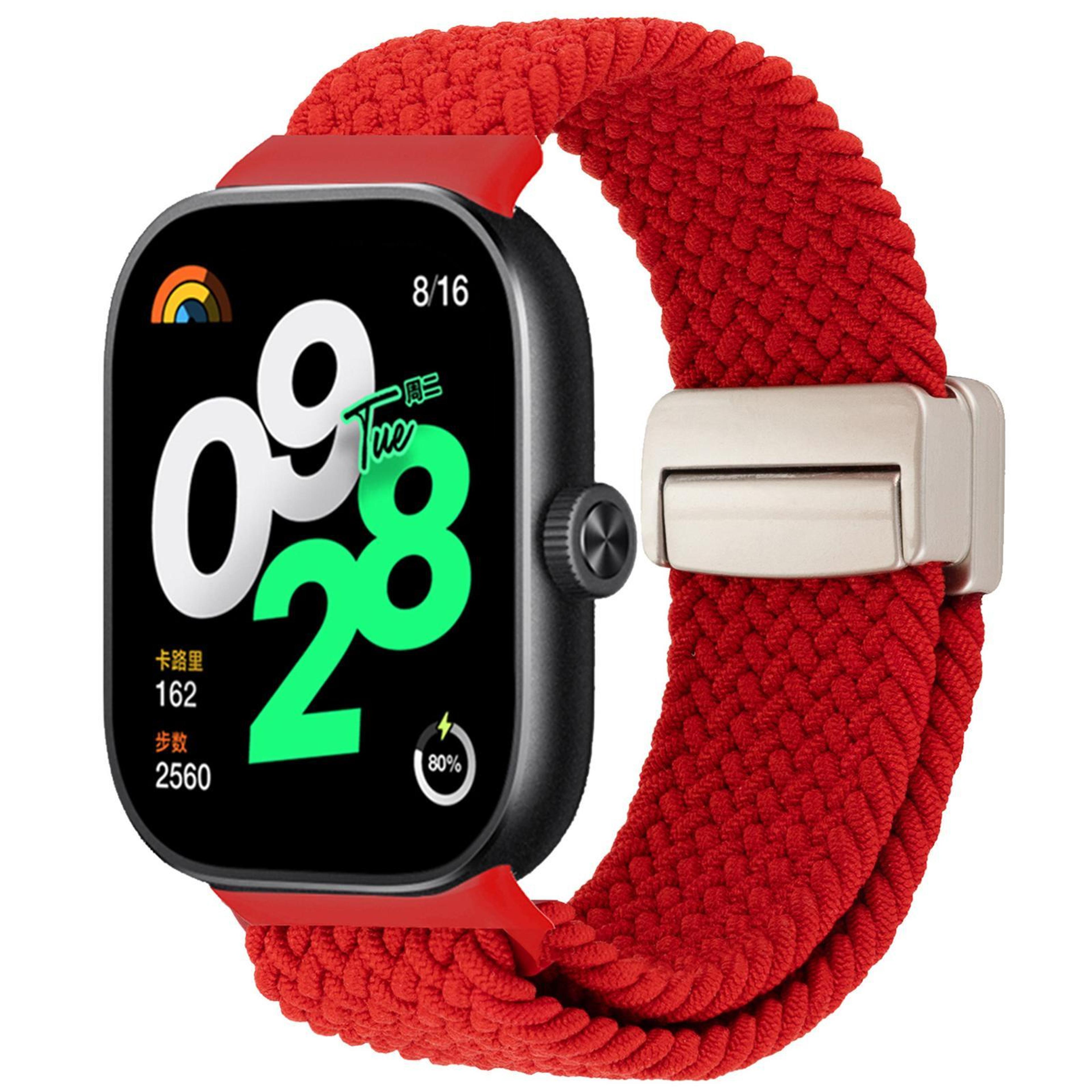 xdfind magnetic buckle nylon braided watch band for xiaomi band 9 pro 8 pro redmi watch 6 5 4