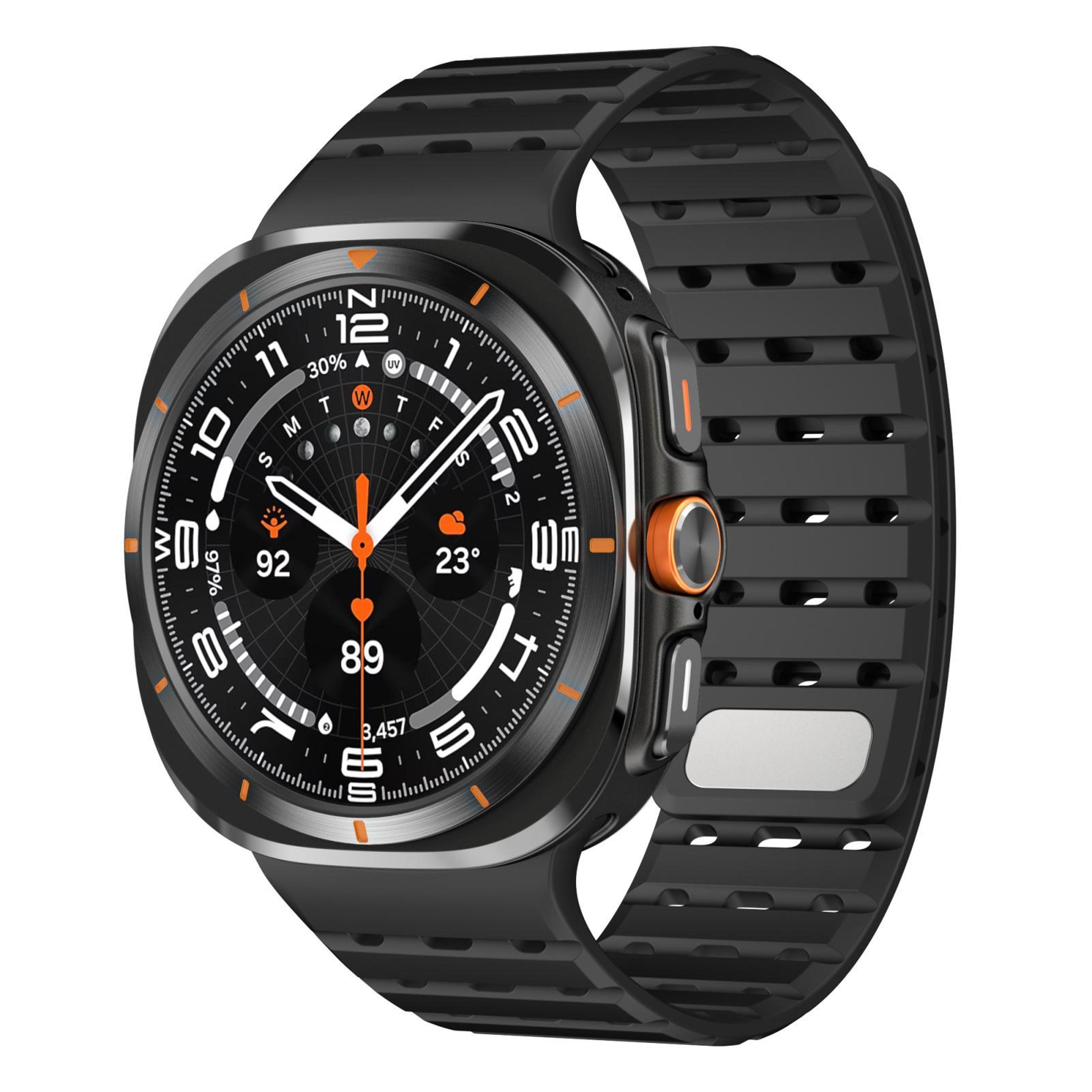 samsung galaxy watch ultra 47mm magnetic silicone watch band breathable adjustable sport strap