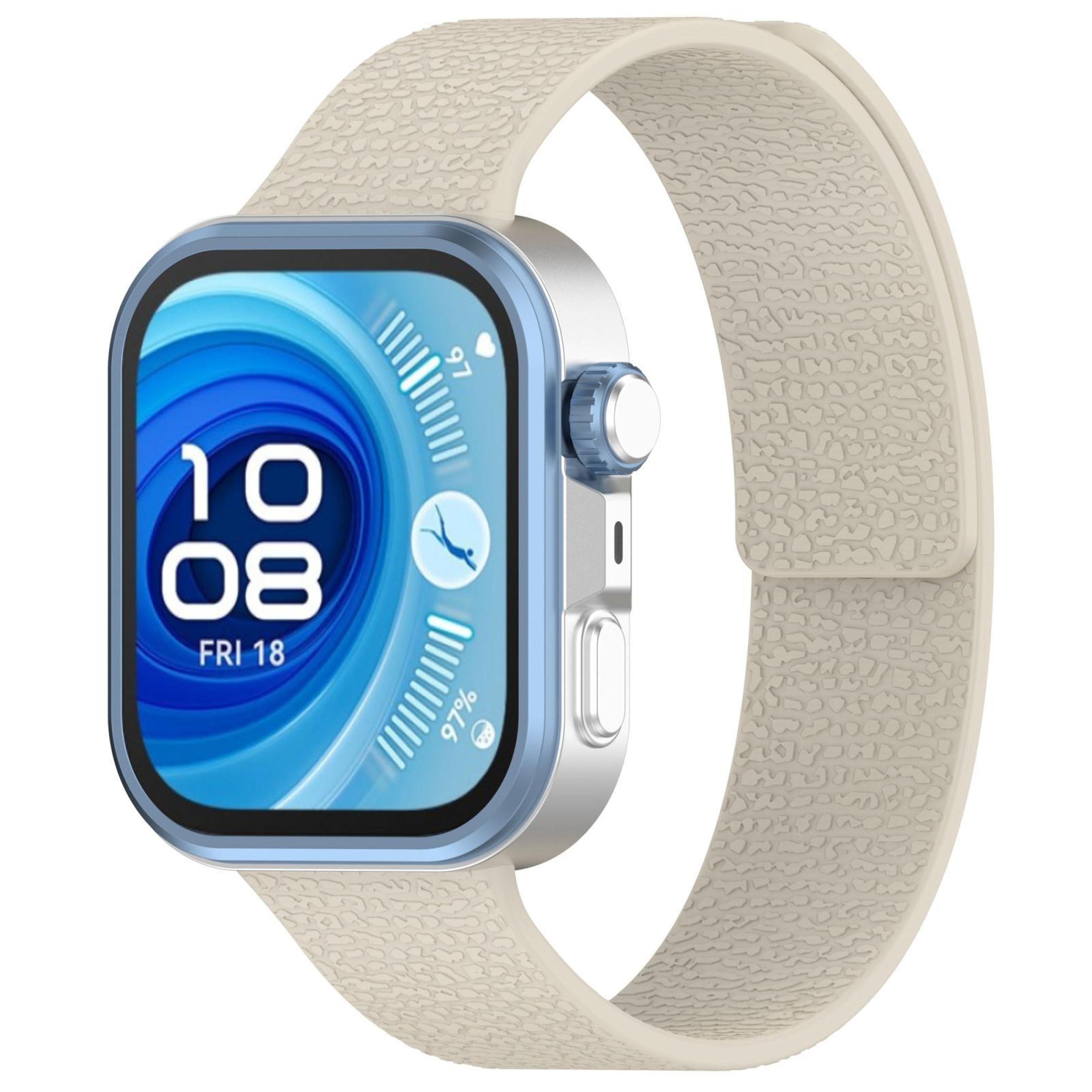 huawei watch fit 4 fit 4 pro fit 3 magnetic silicone watch band lychee texture replacement strap