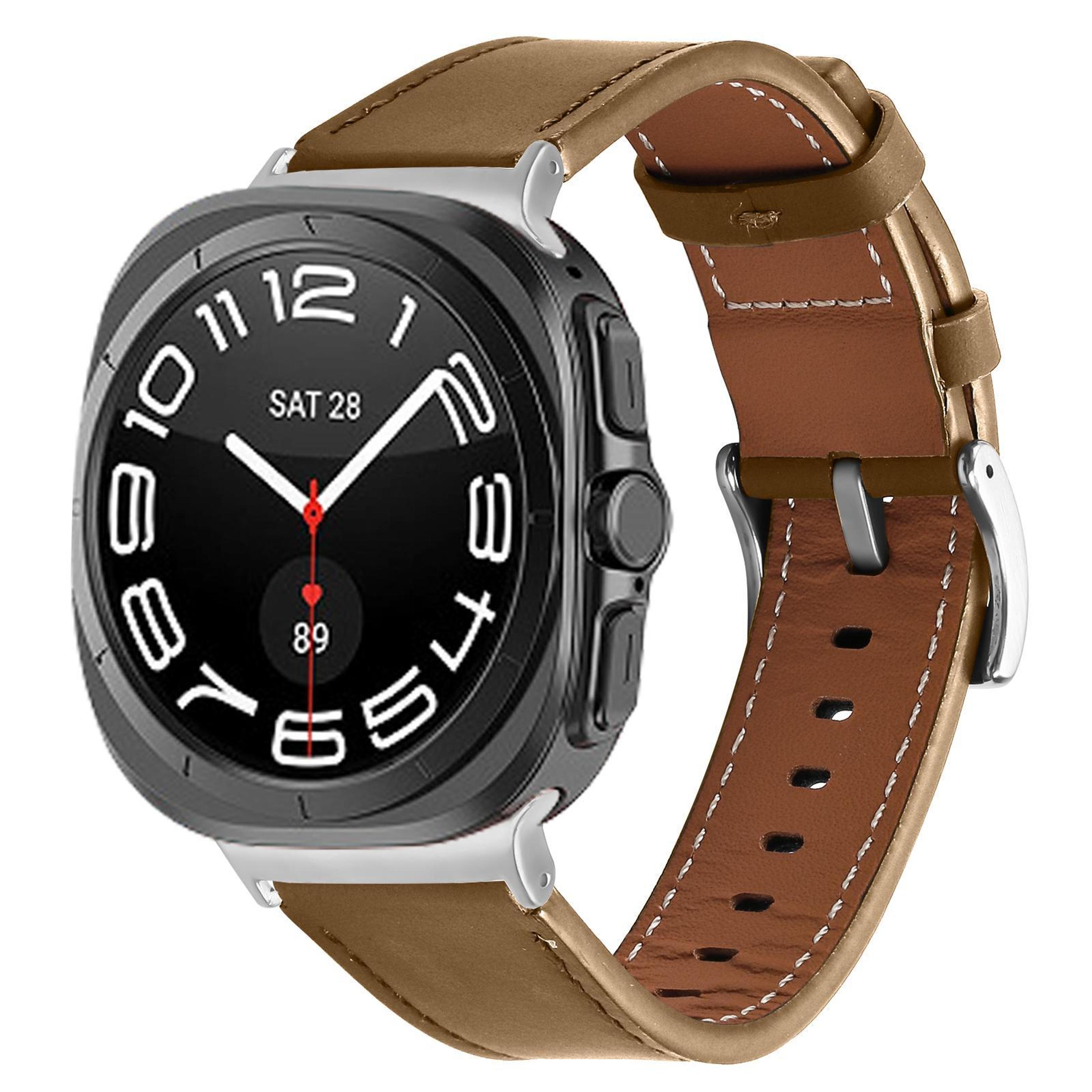 samsung galaxy watch ultra 47mm 2025 nappa leather watch band premium genuine leather replacement strap
