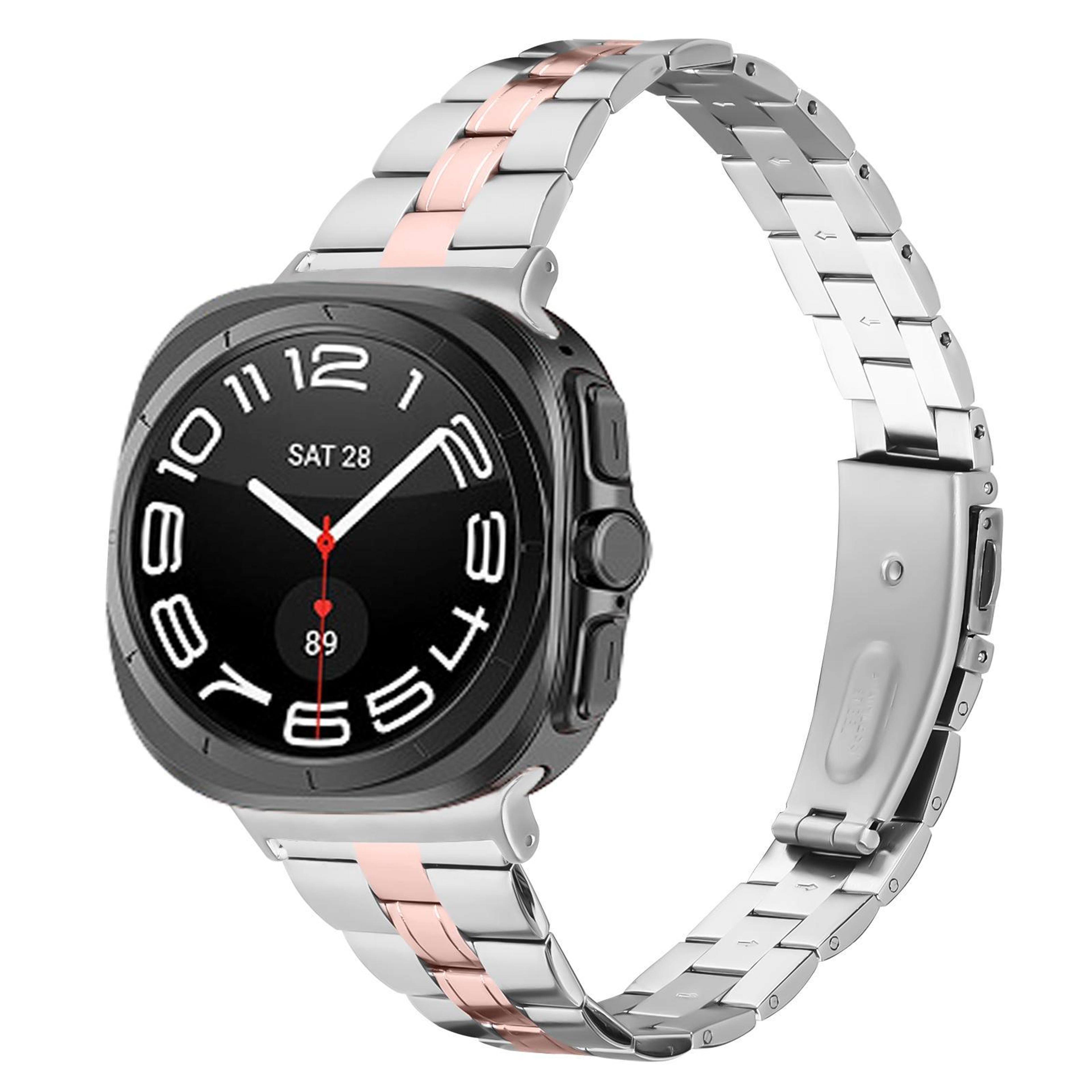 samsung galaxy watch ultra 47mm stainless steel watch band slim three bead metal replacement strap