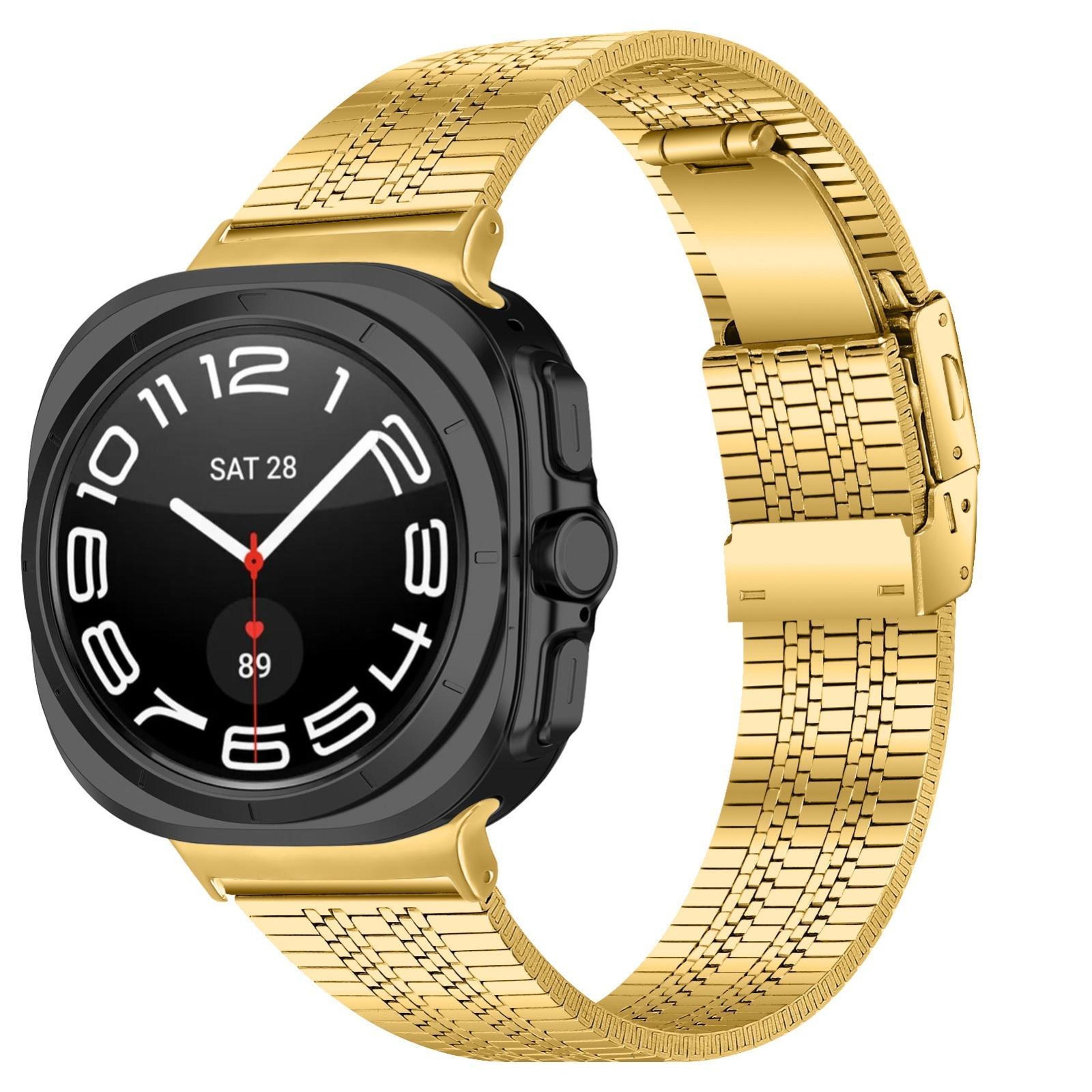 samsung galaxy watch ultra 47mm stainless steel watch band five bead metal strap with turtle buckle
