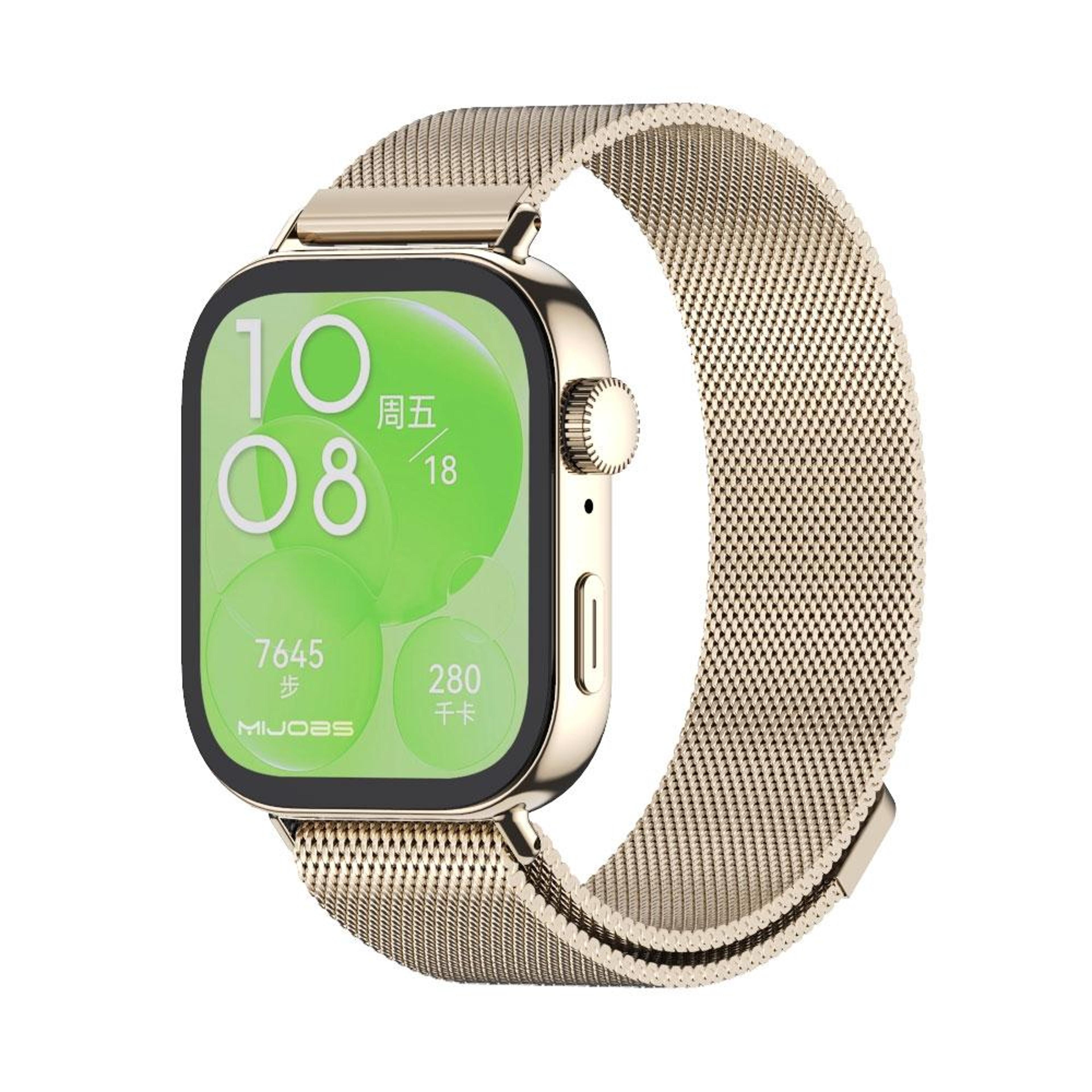 mijobs huawei watch fit 3 milanese magnetic watch band stainless steel replacement strap