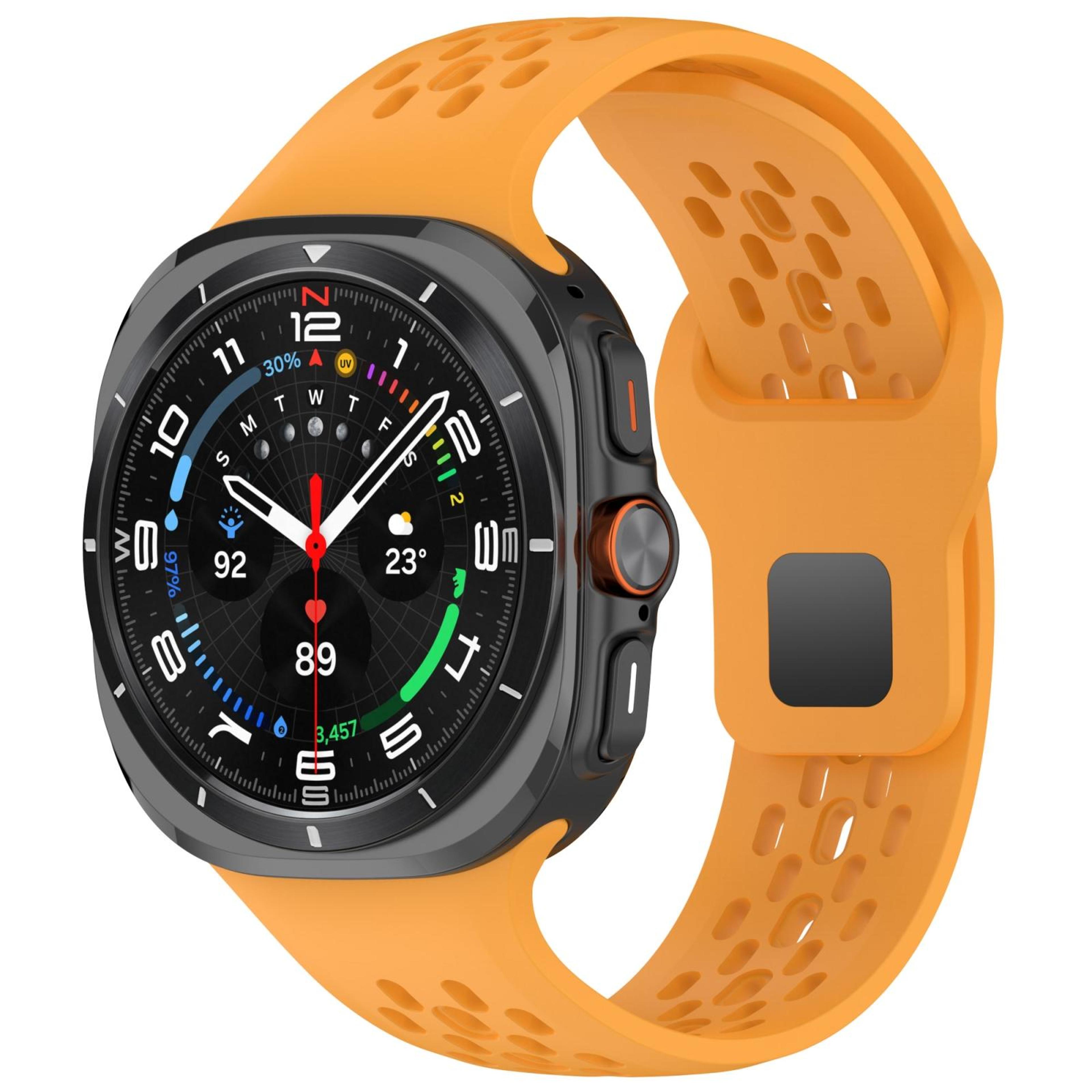 samsung galaxy watch ultra 47mm silicone watch band reverse buckle breathable watch strap