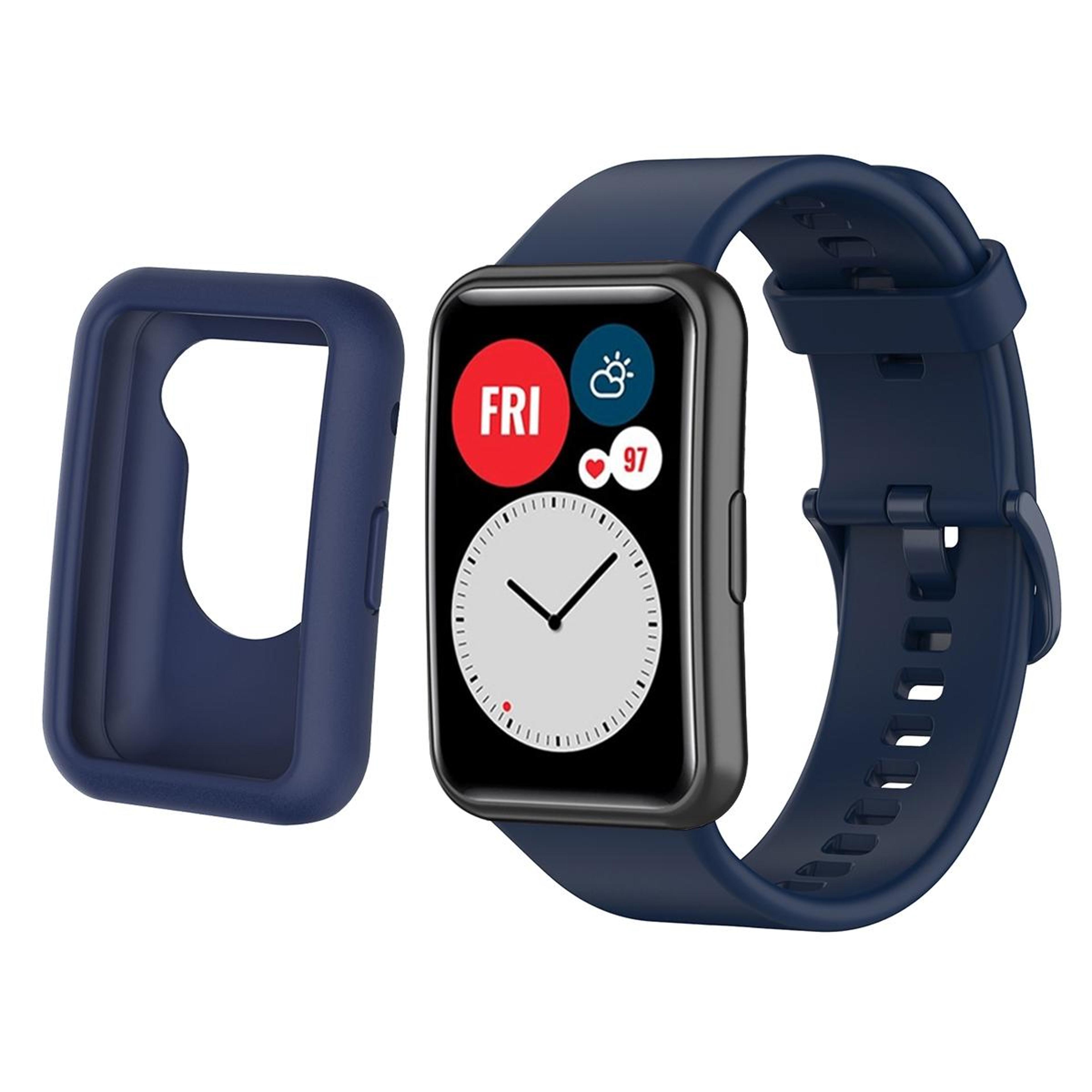 huawei watch fit silicone watch band with protective silicone case lightweight protection kit