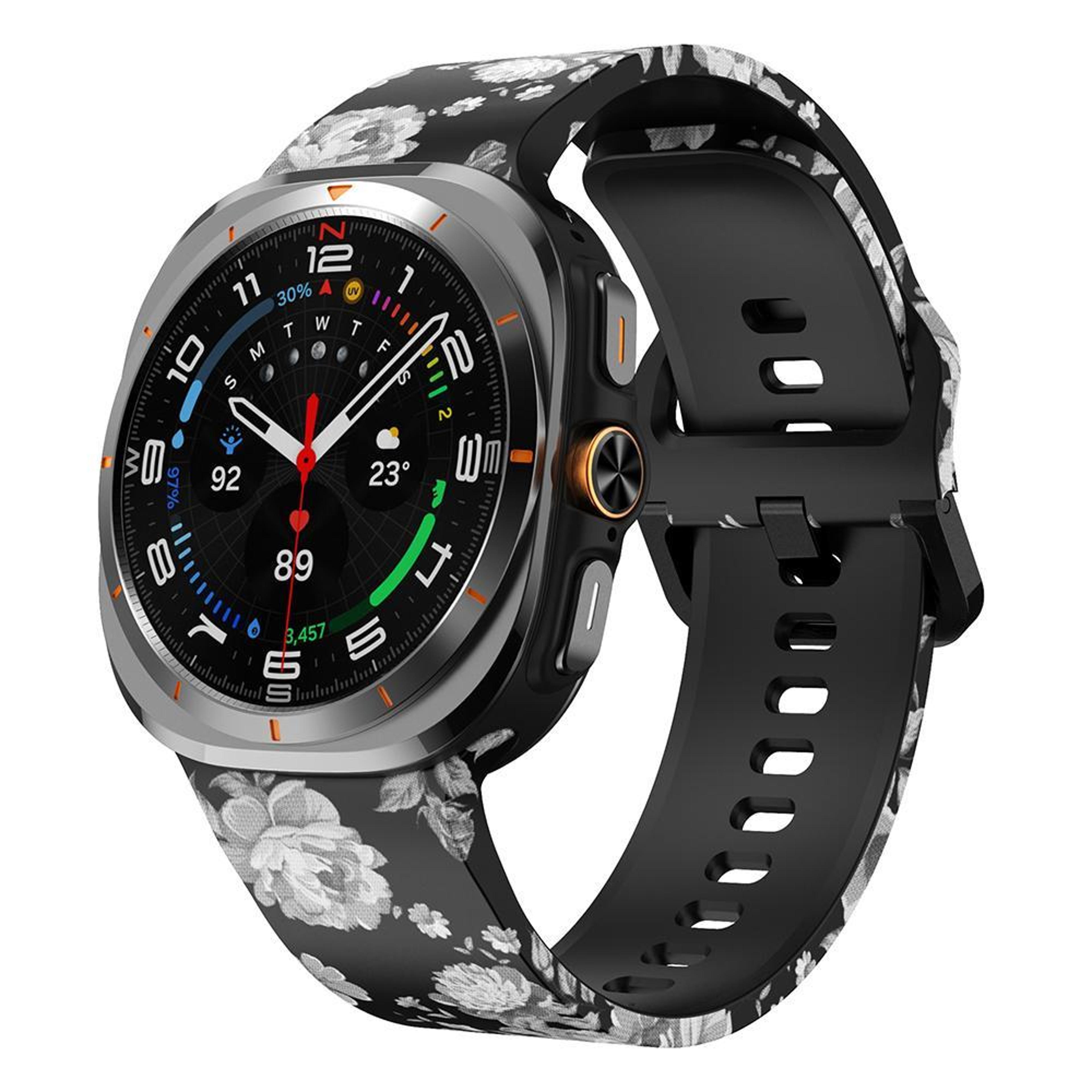samsung galaxy watch ultra 47mm 2025 printed silicone watch band adjustable replacement strap