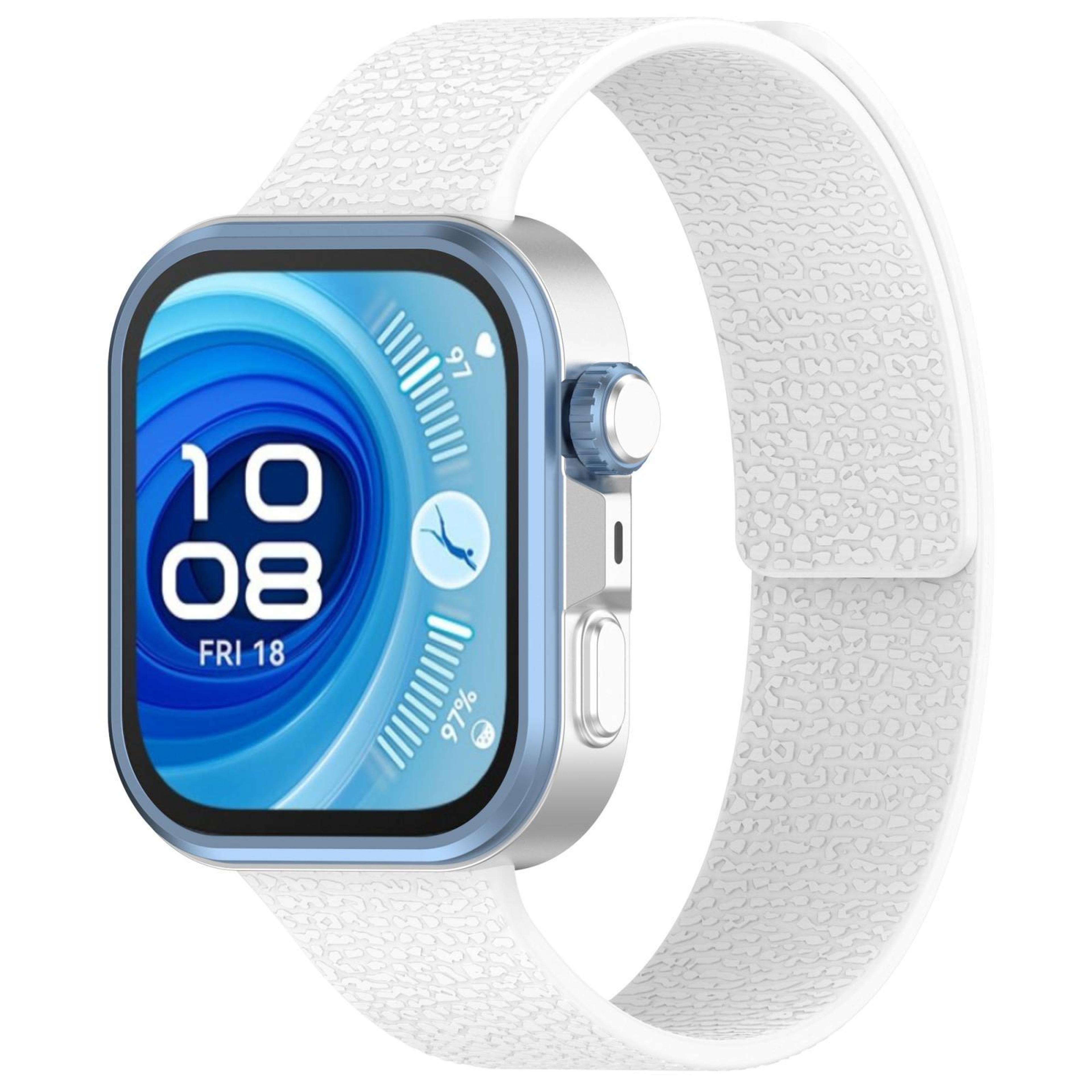 huawei watch fit 4 fit 4 pro fit 3 magnetic silicone watch band lychee texture soft replacement strap