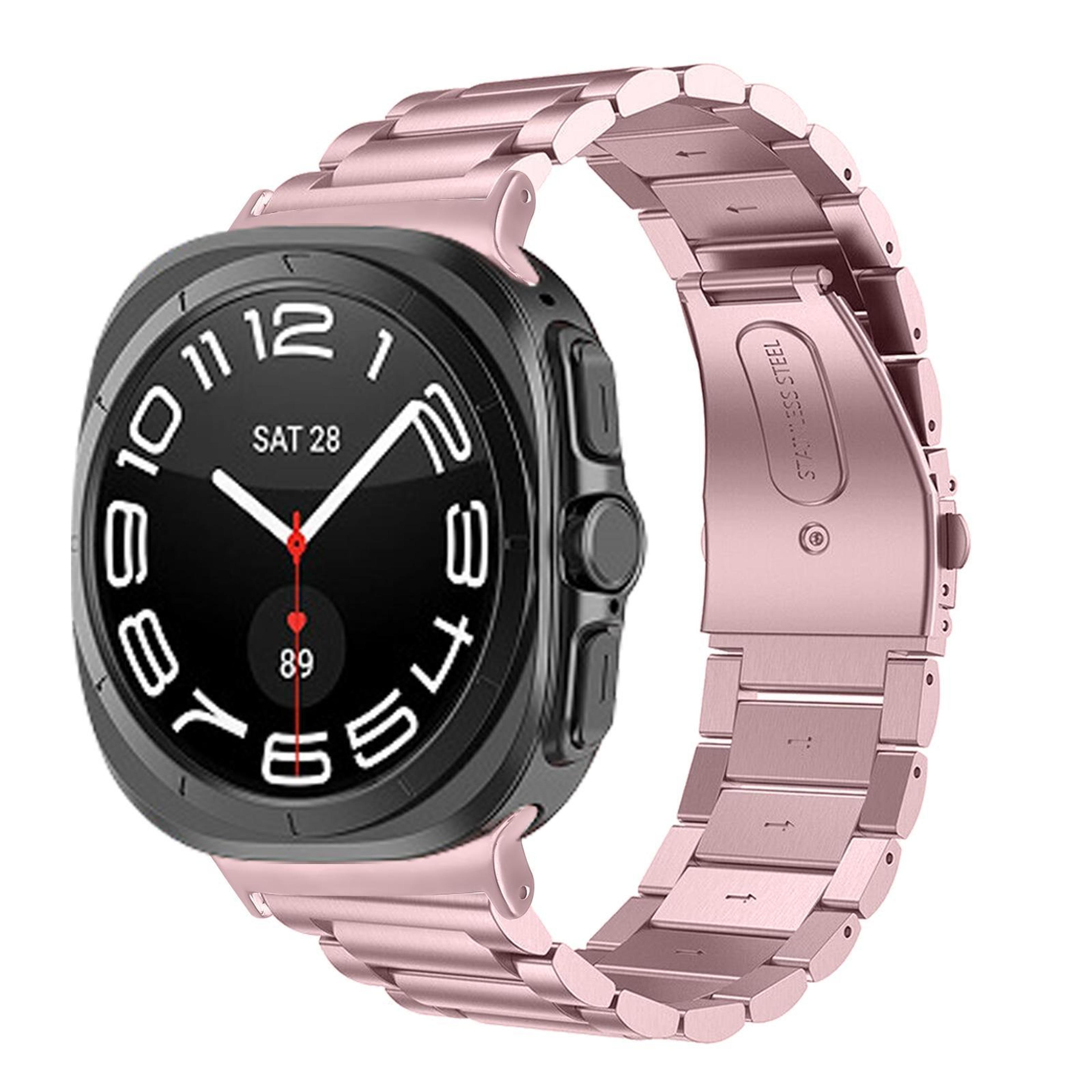 samsung galaxy watch ultra 47mm ultra 2025 stainless steel watch band three bead metal replacement strap