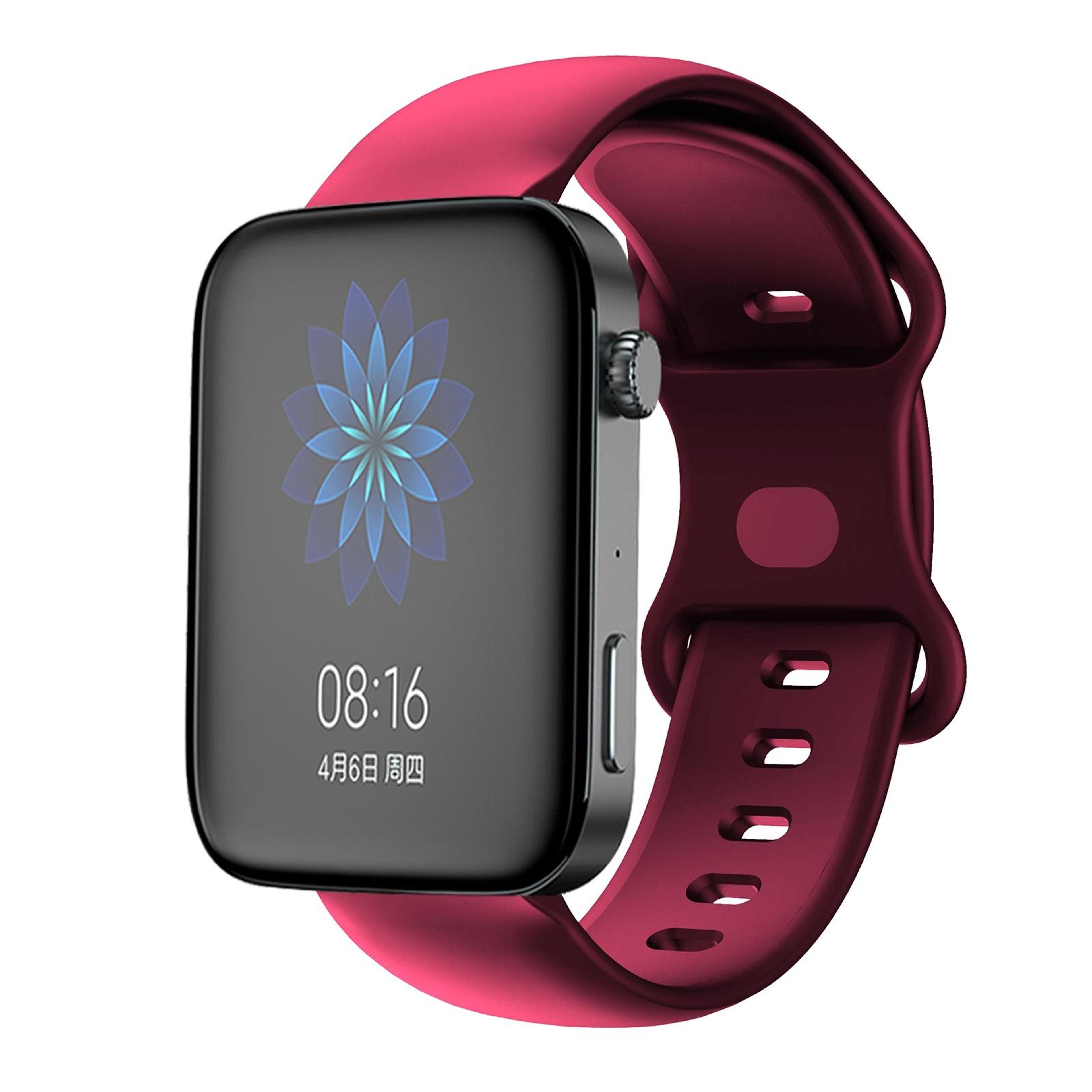 xiaomi mi watch 18mm silicone watch band with butterfly buckle soft replacement strap