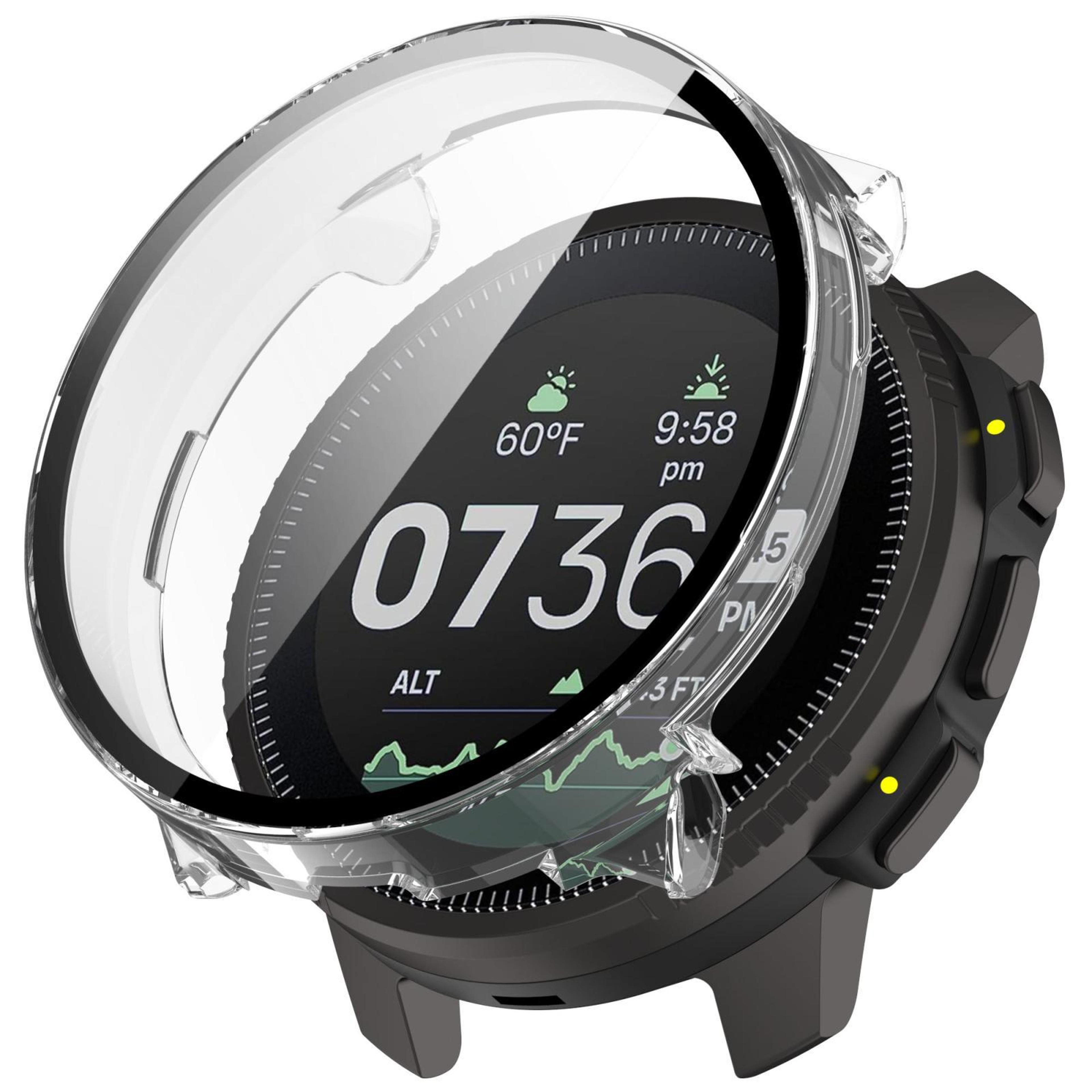 suunto vertical protective case with tempered glass pc full coverage screen protector