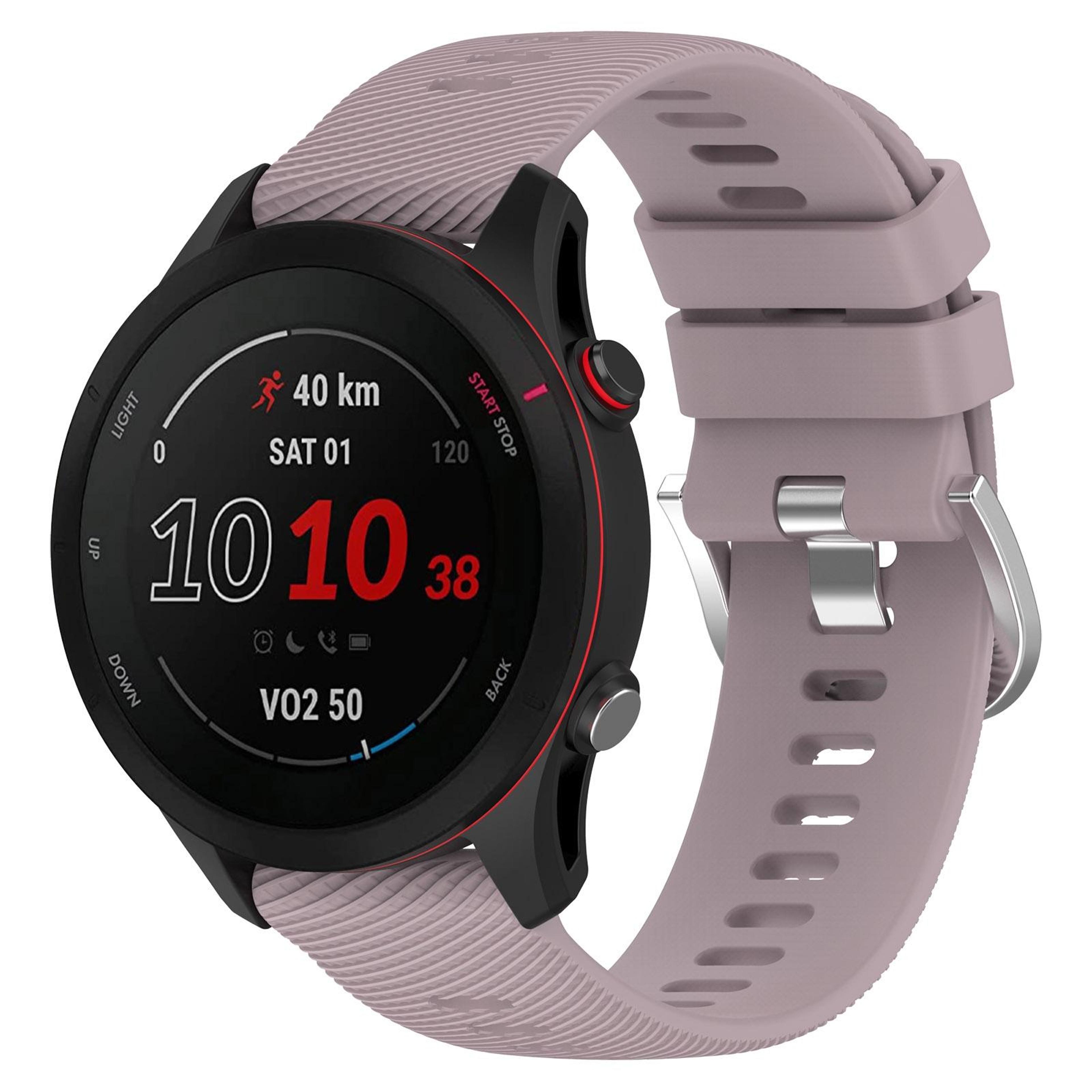 garmin forerunner 255 silicone watch band 22mm cross textured replacement watch strap