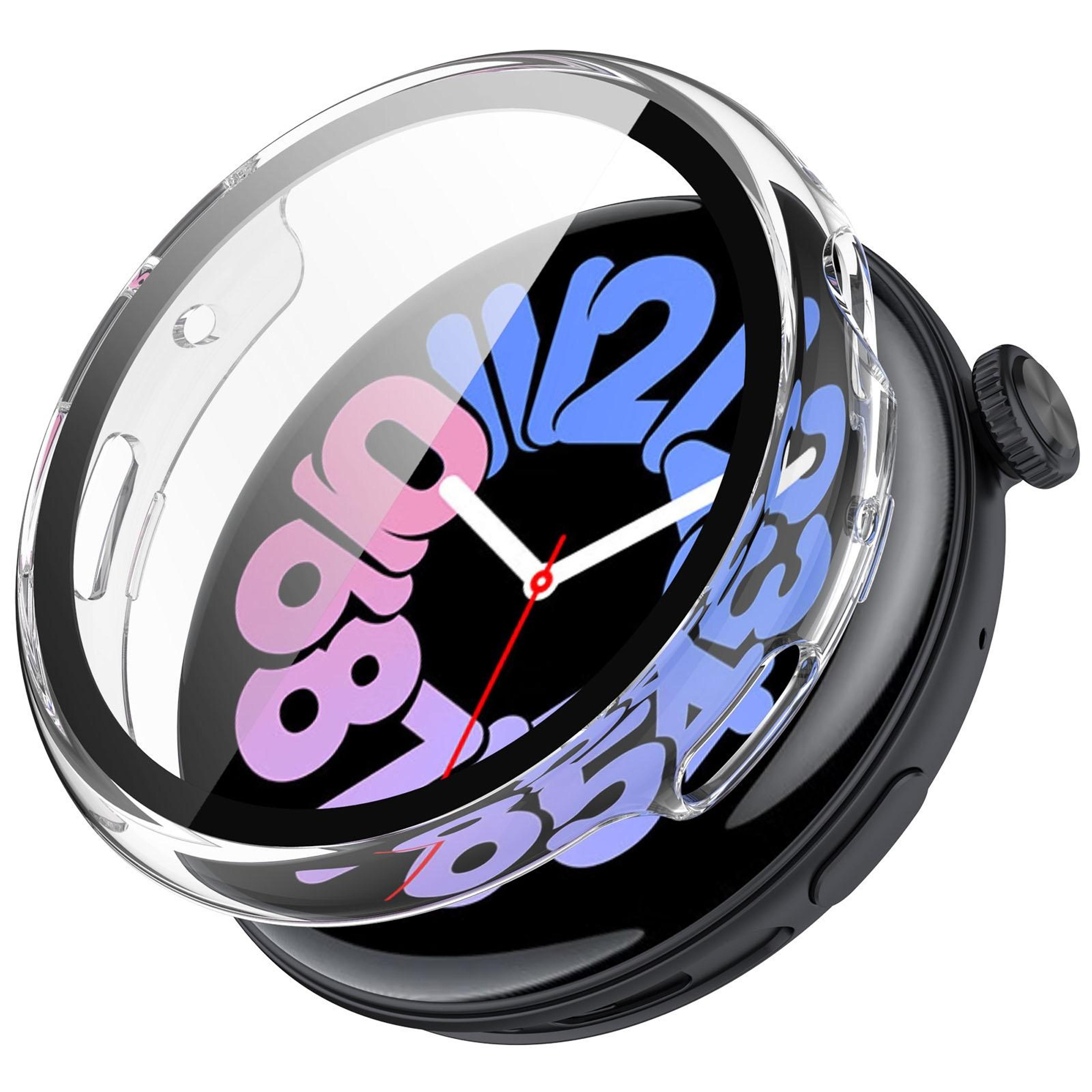vivo watch 3 protective case with tempered glass screen protector full coverage pc cover