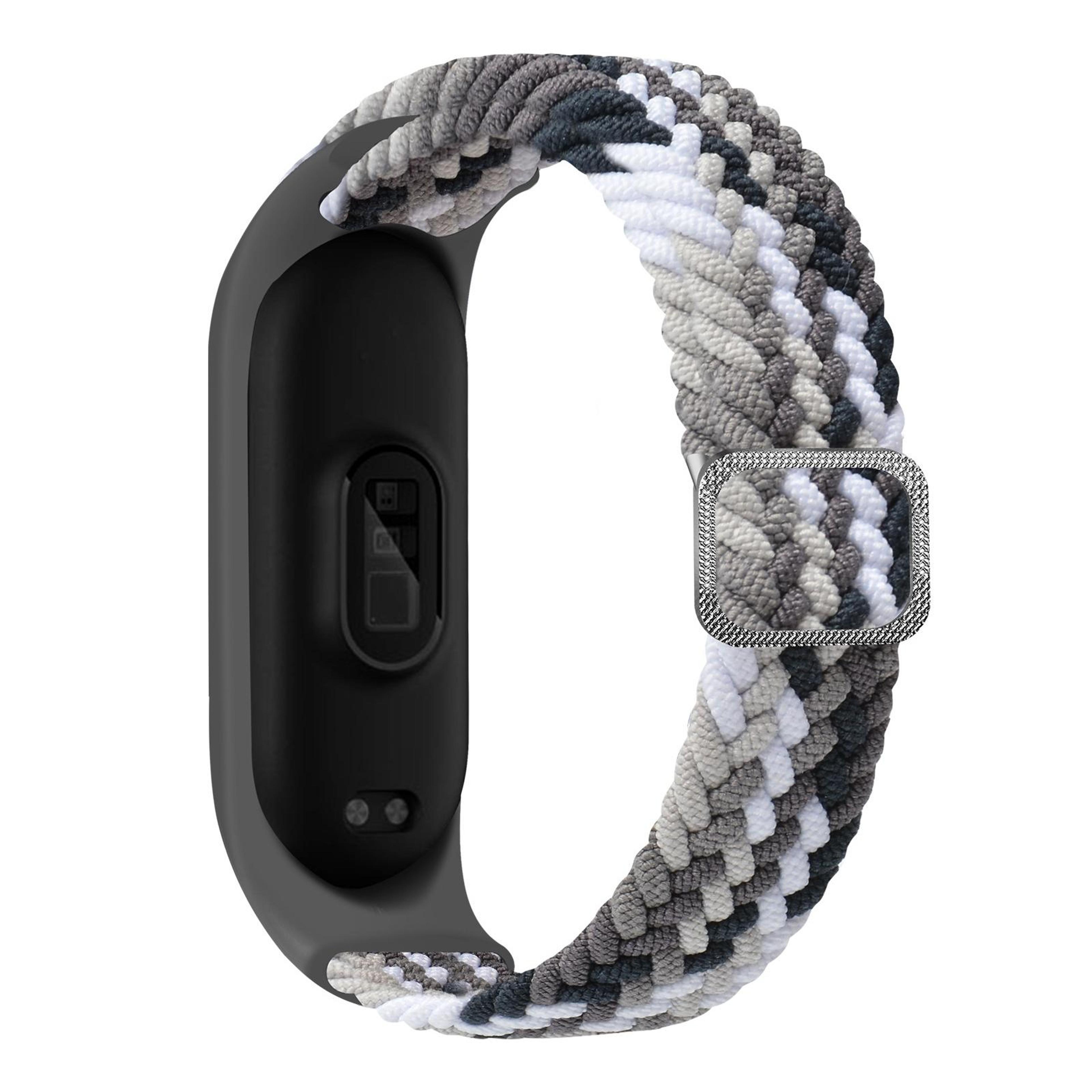 xiaomi mi band 7 nylon watch band adjustable braided elastic replacement strap
