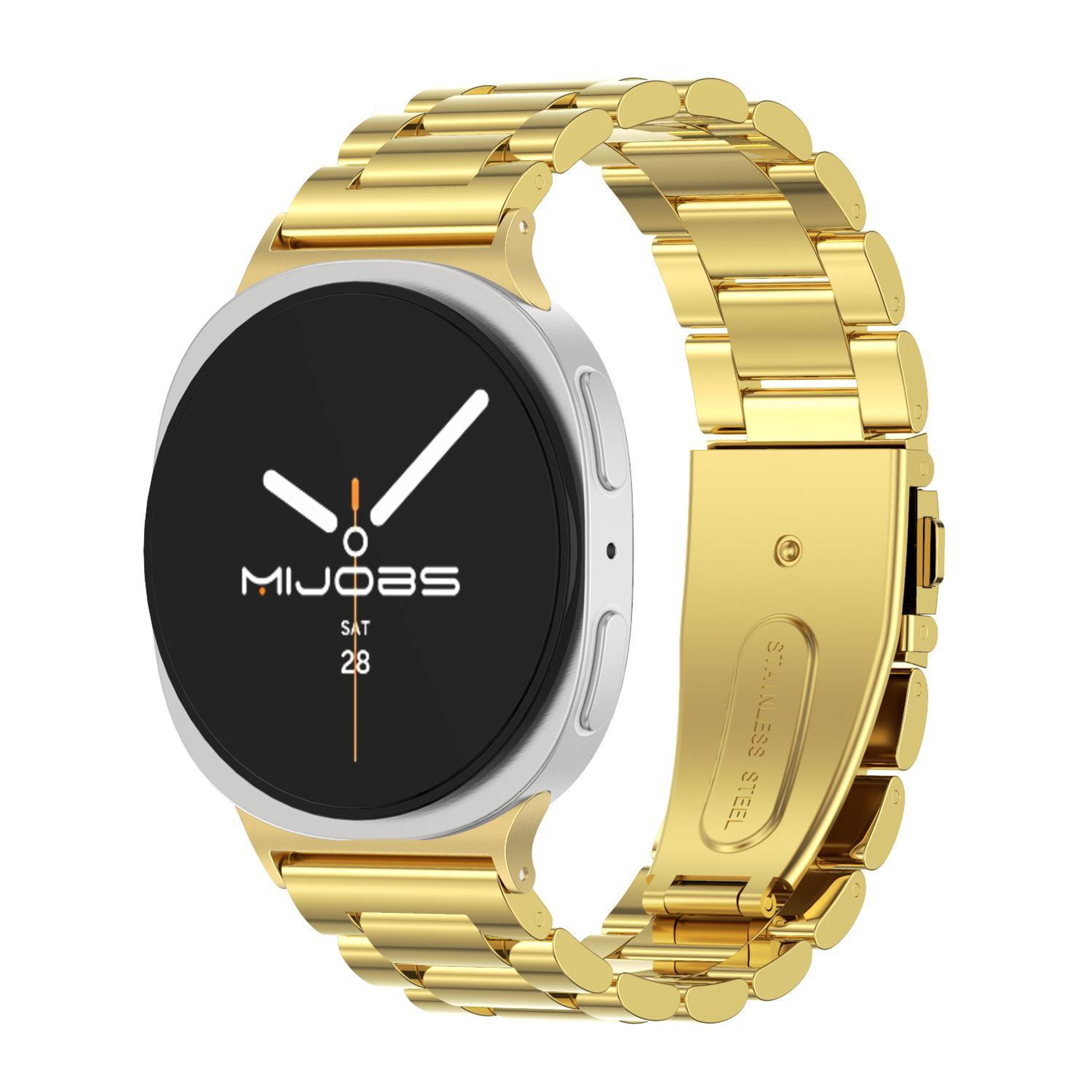 mijobs samsung galaxy watch8 classic stainless steel watch band with protective case