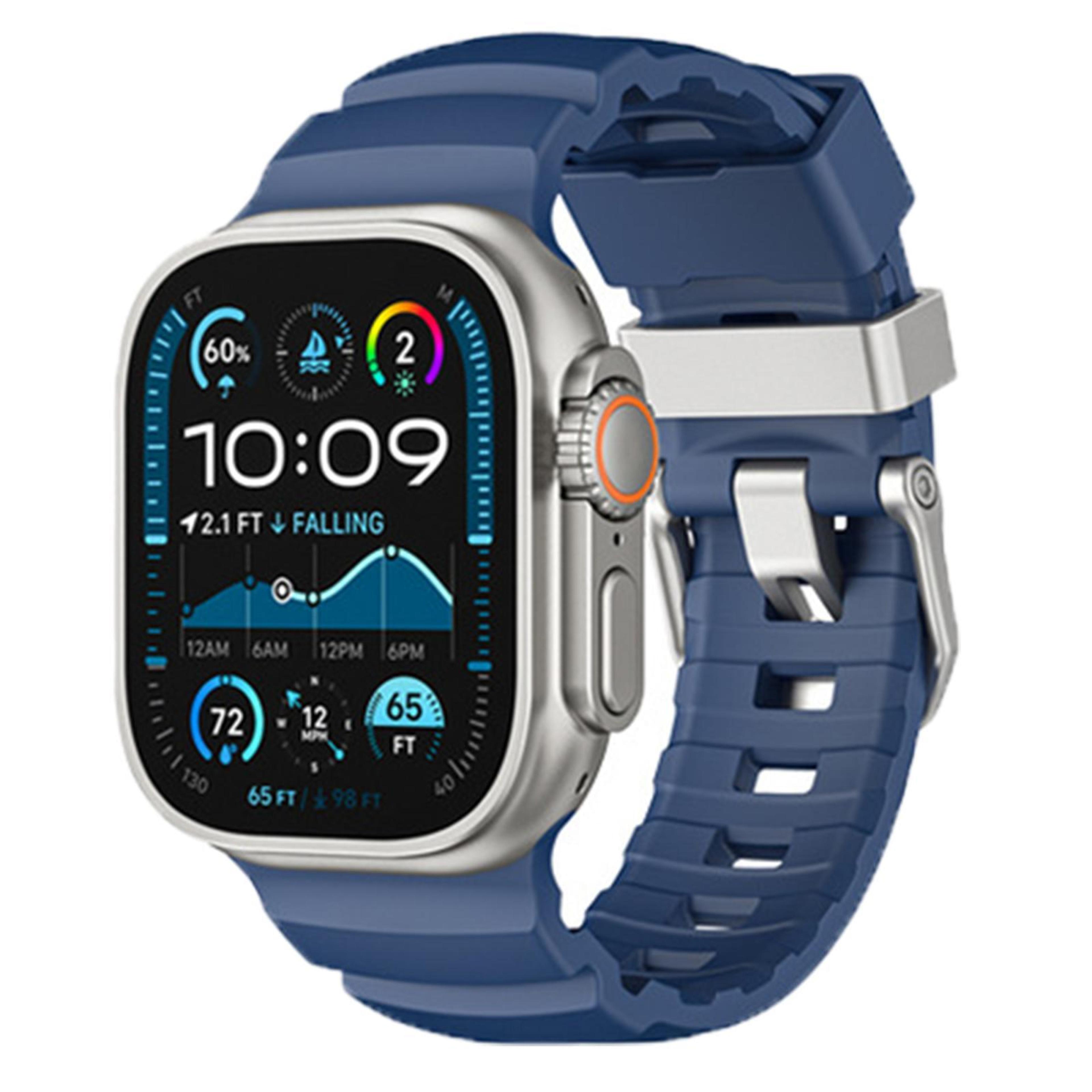 apple watch titanium buckle band fluororubber field strap