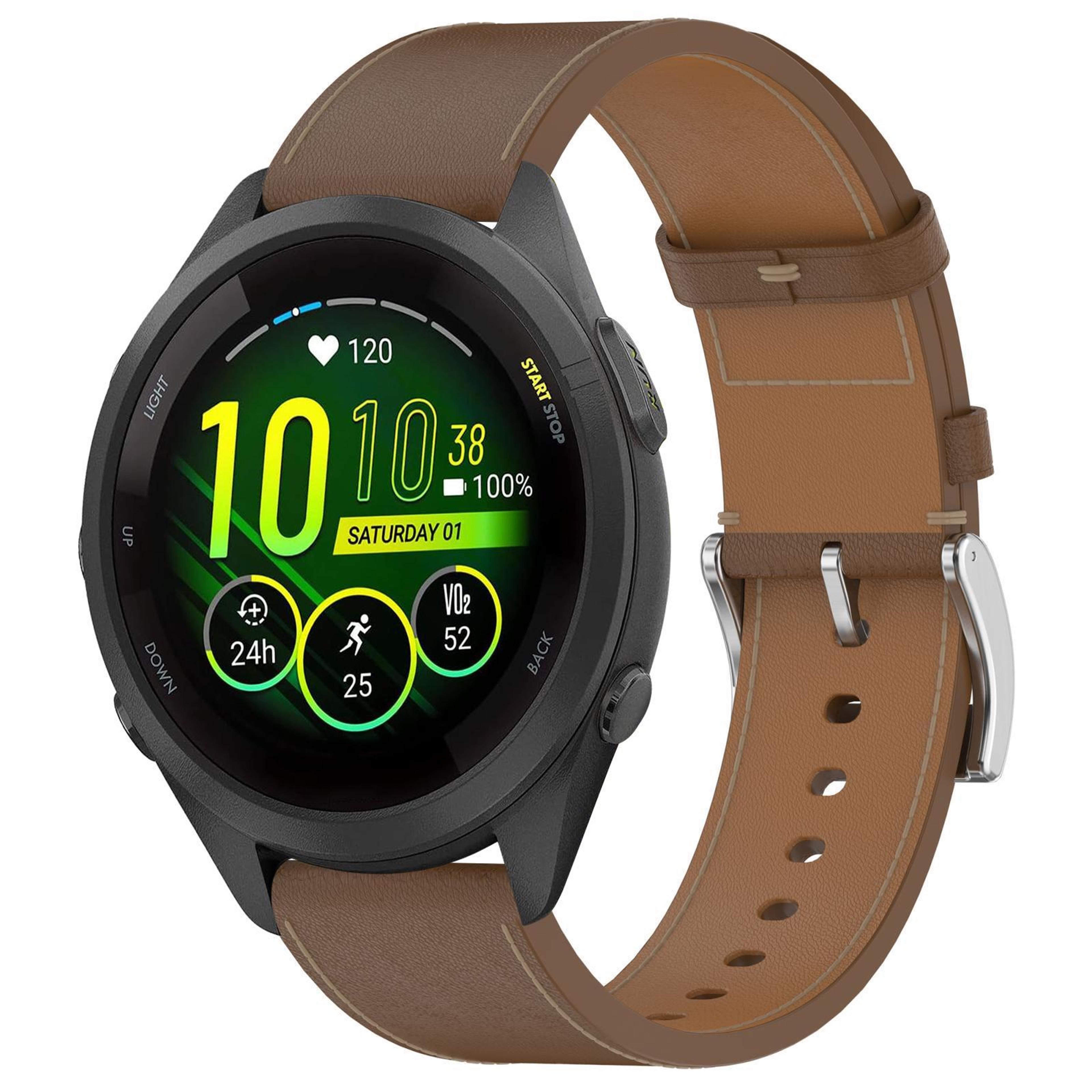 garmin forerunner 265s leather watch band 18mm quick release replacement strap