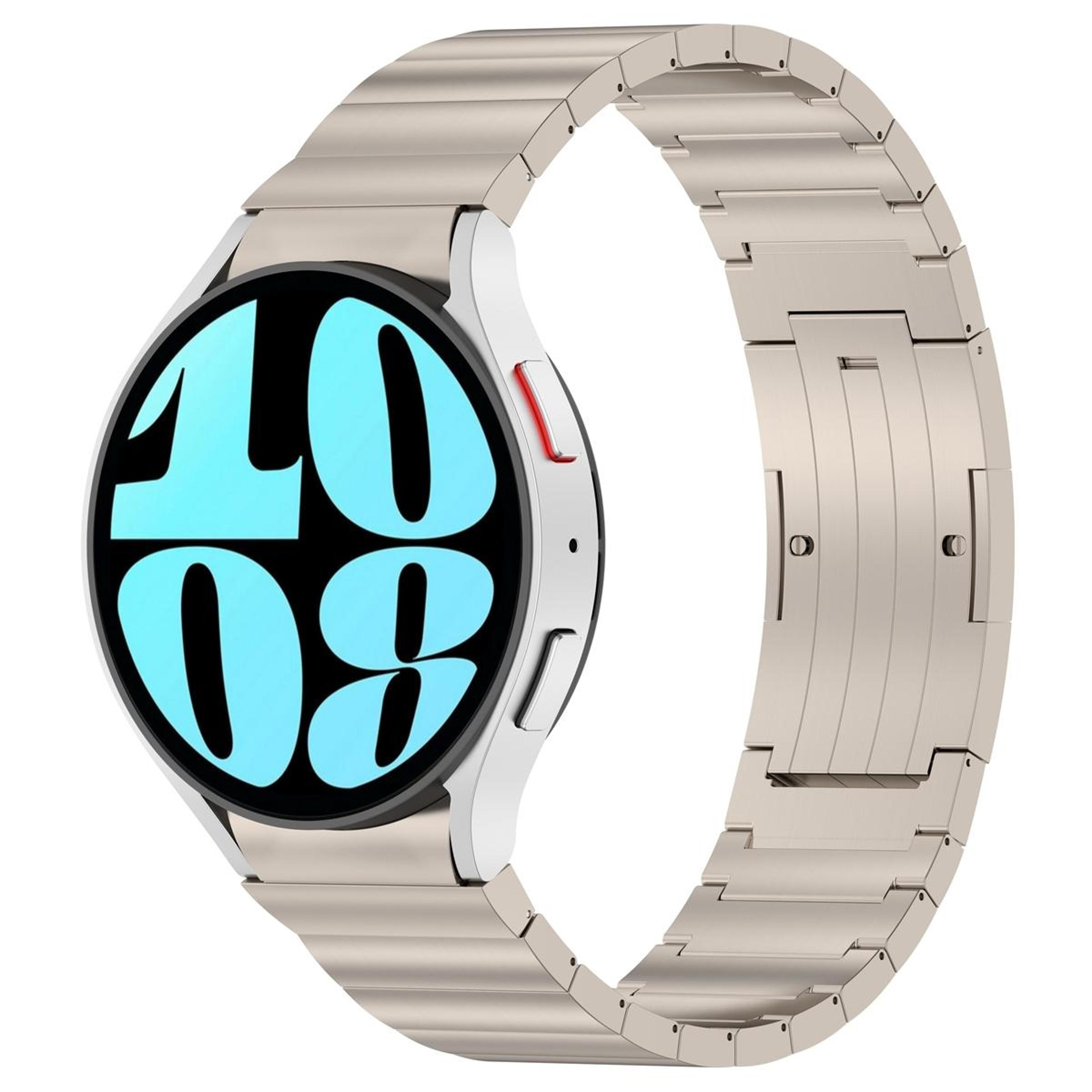 samsung galaxy watch 6 classic 5 pro 4 titanium steel watch band button style metal strap
