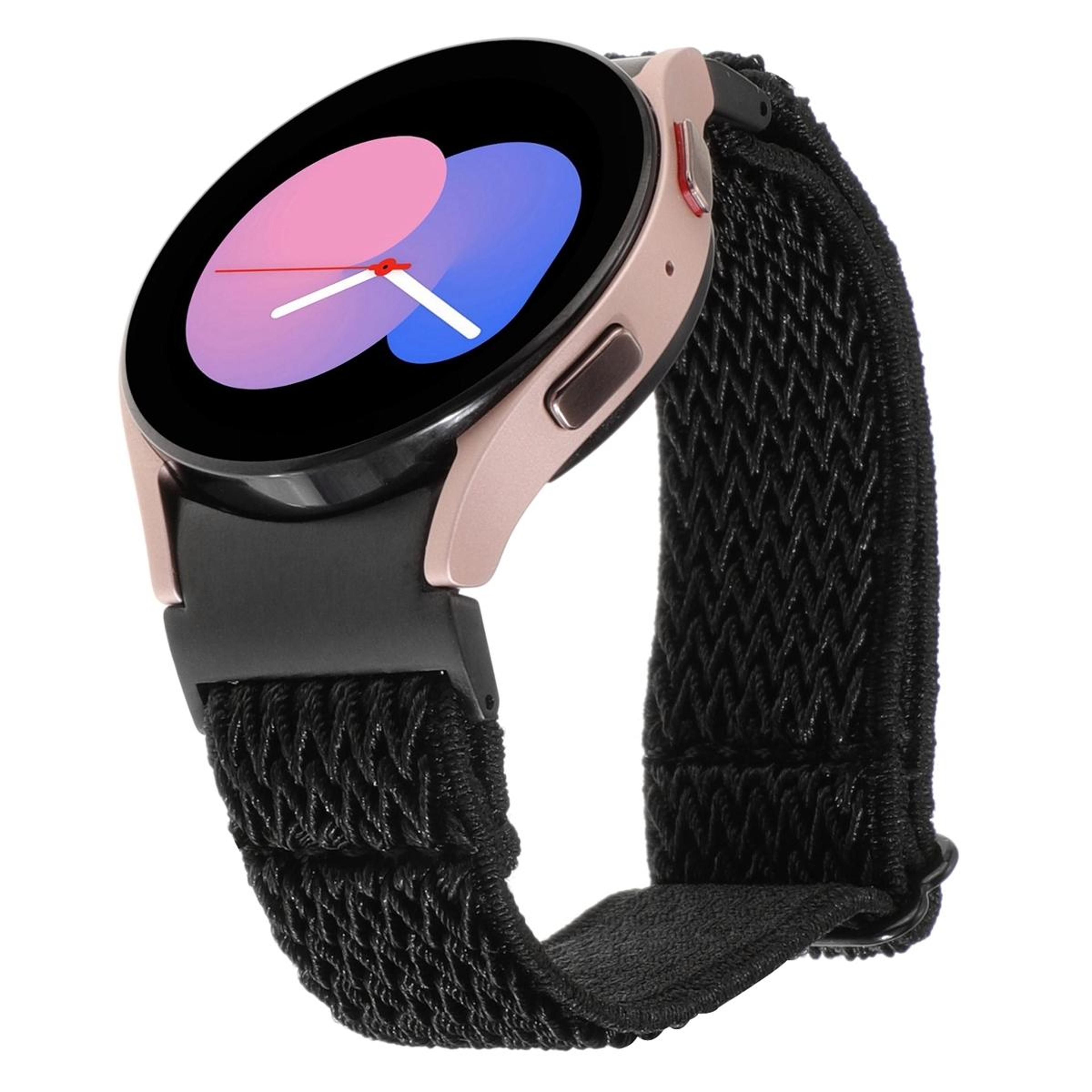 samsung galaxy watch 6 5 pro 4 braided nylon watch band adjustable wave replacement strap