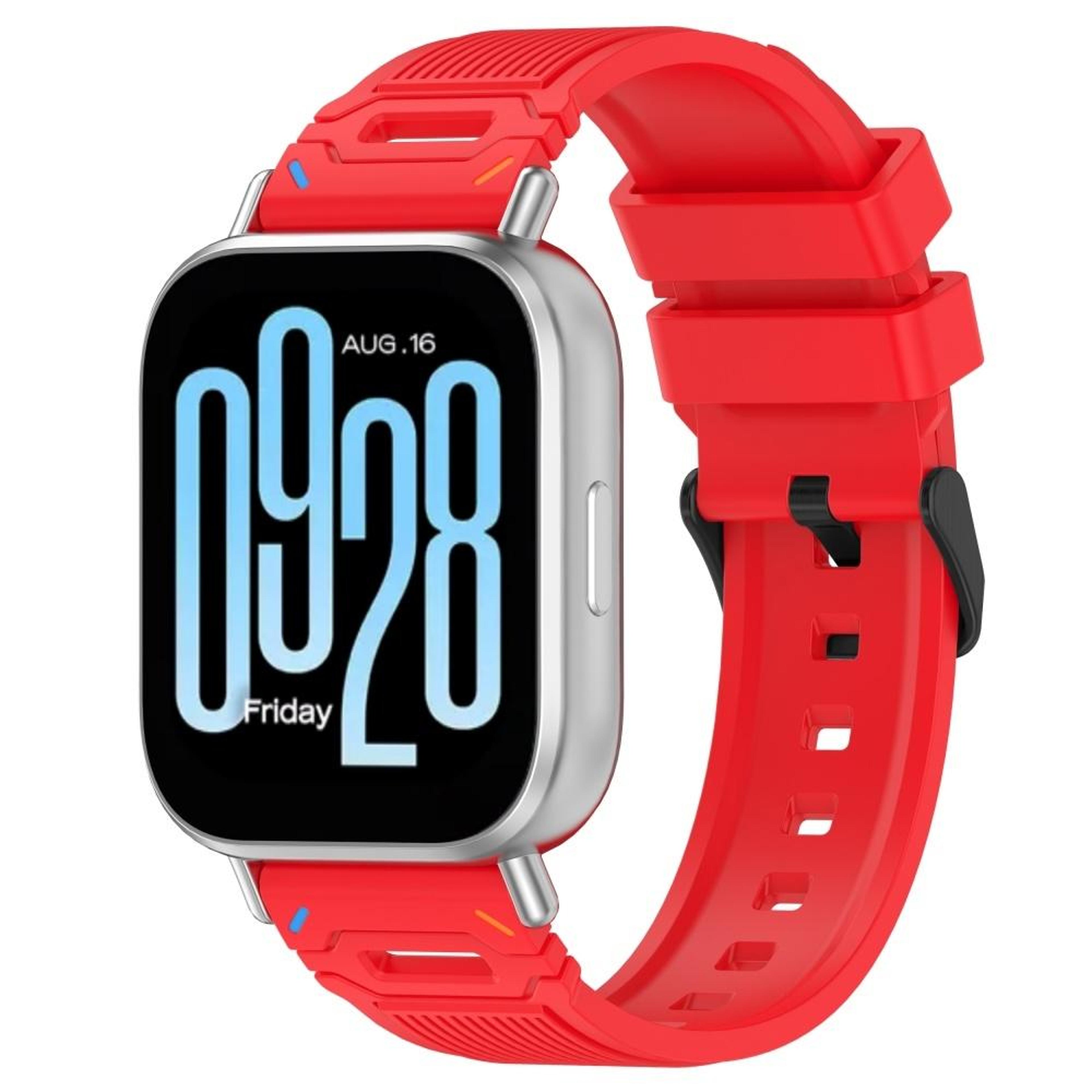 xiaomi watch 22mm silicone watch band vertical pattern quick release replacement strap with black buckle