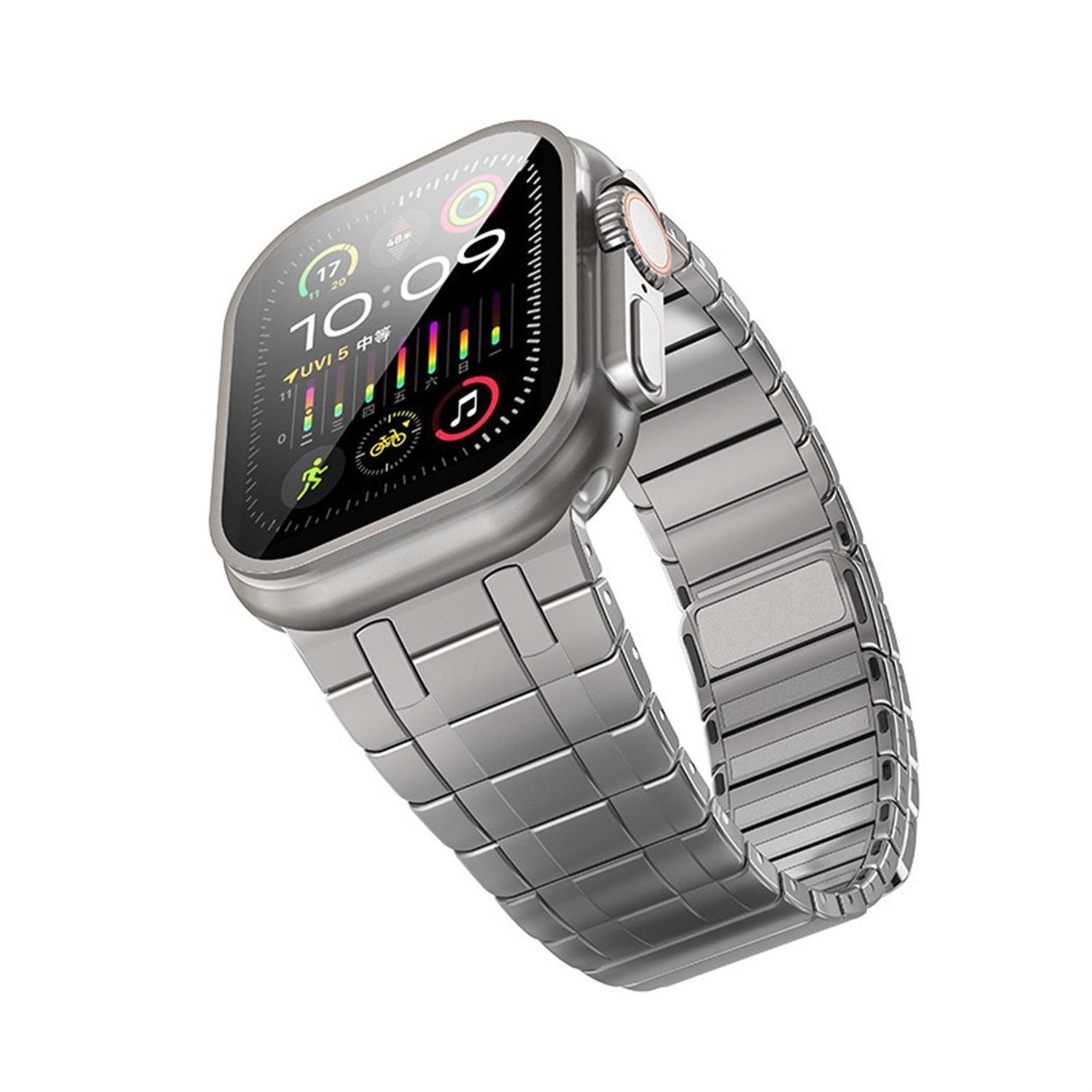 apple watch magnetic milanese band stainless steel mesh strap