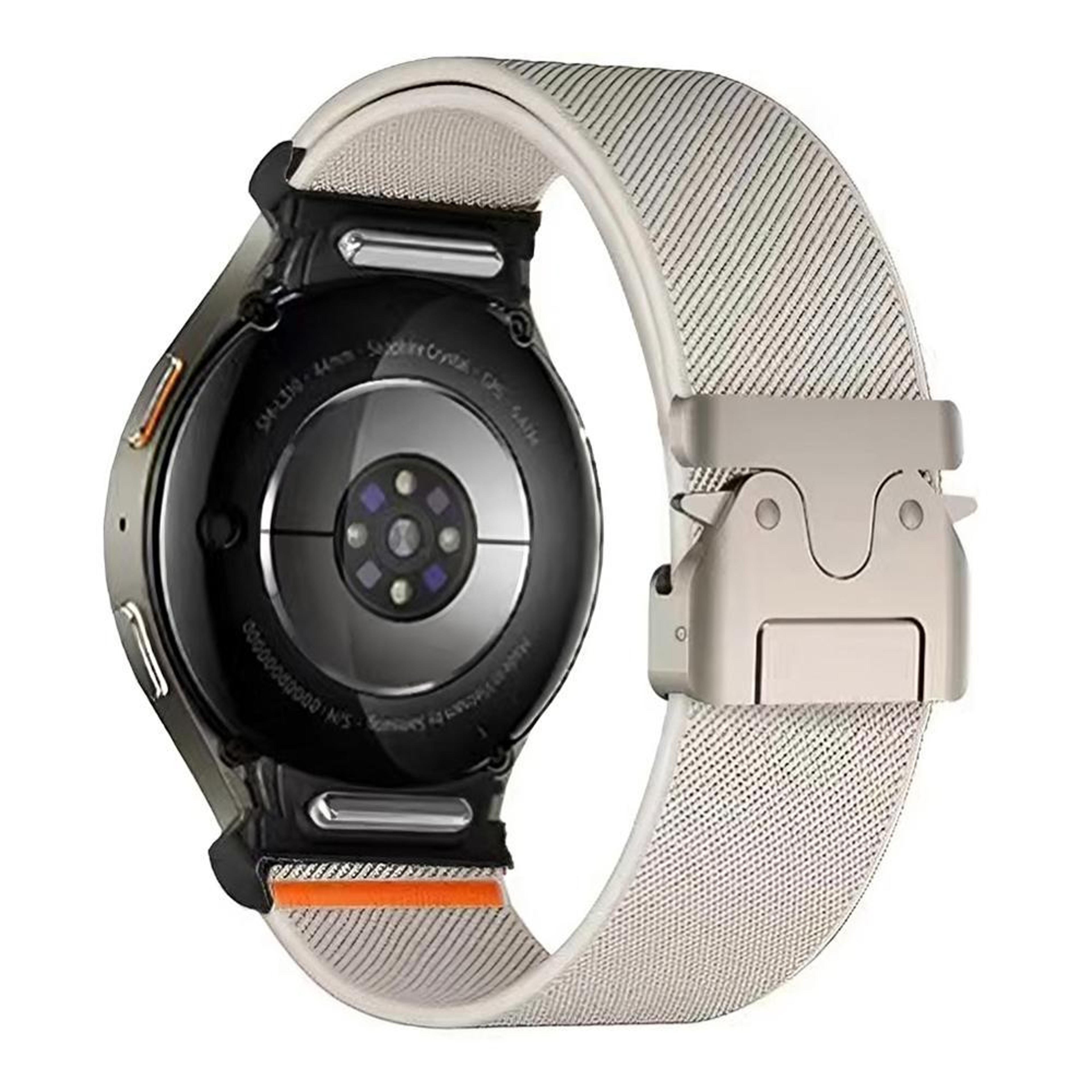 samsung galaxy watch 7 6 5 4 nylon watch band with press button connector and parachute buckle