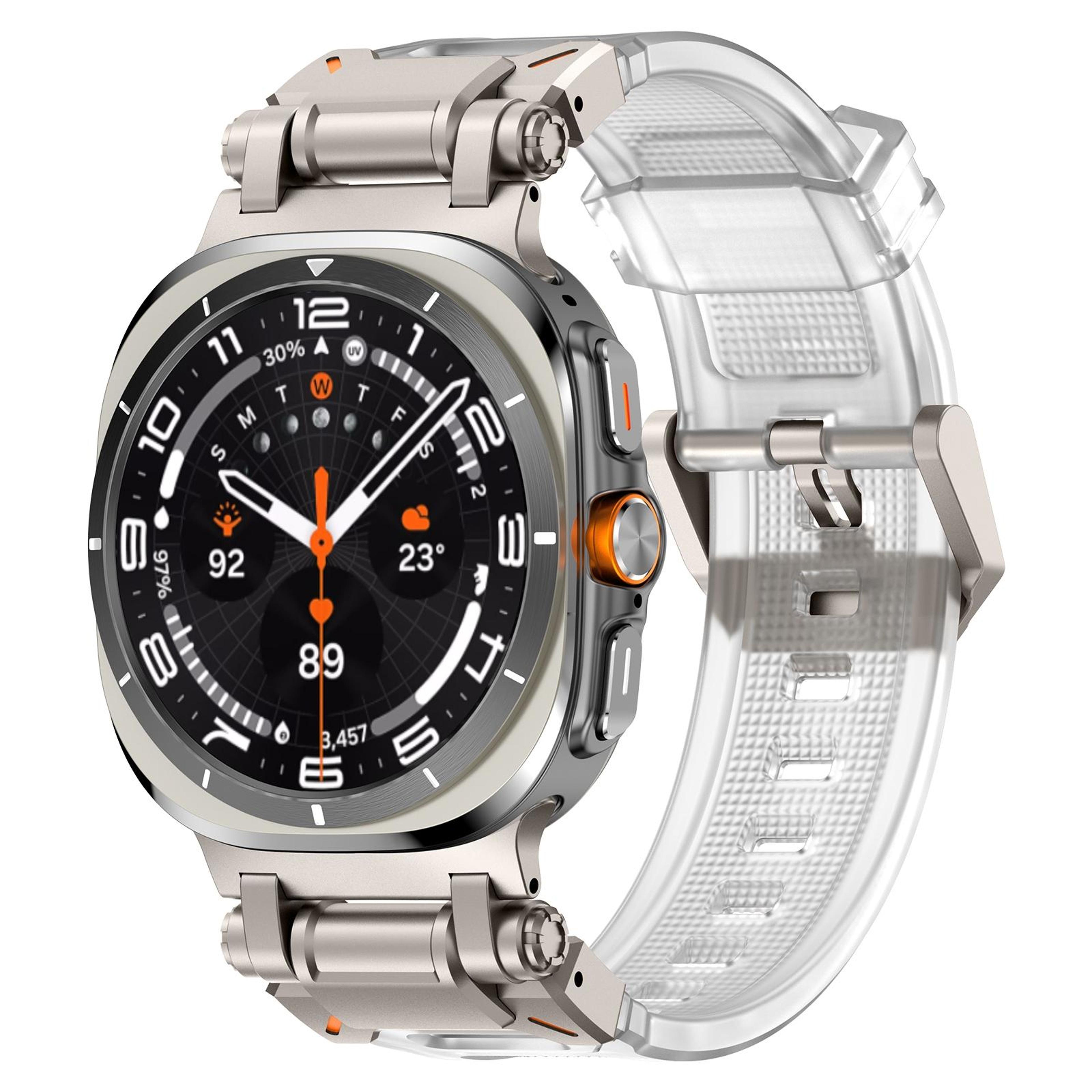 samsung galaxy watch ultra 47mm silicone watch band with titanium connector quick release strap