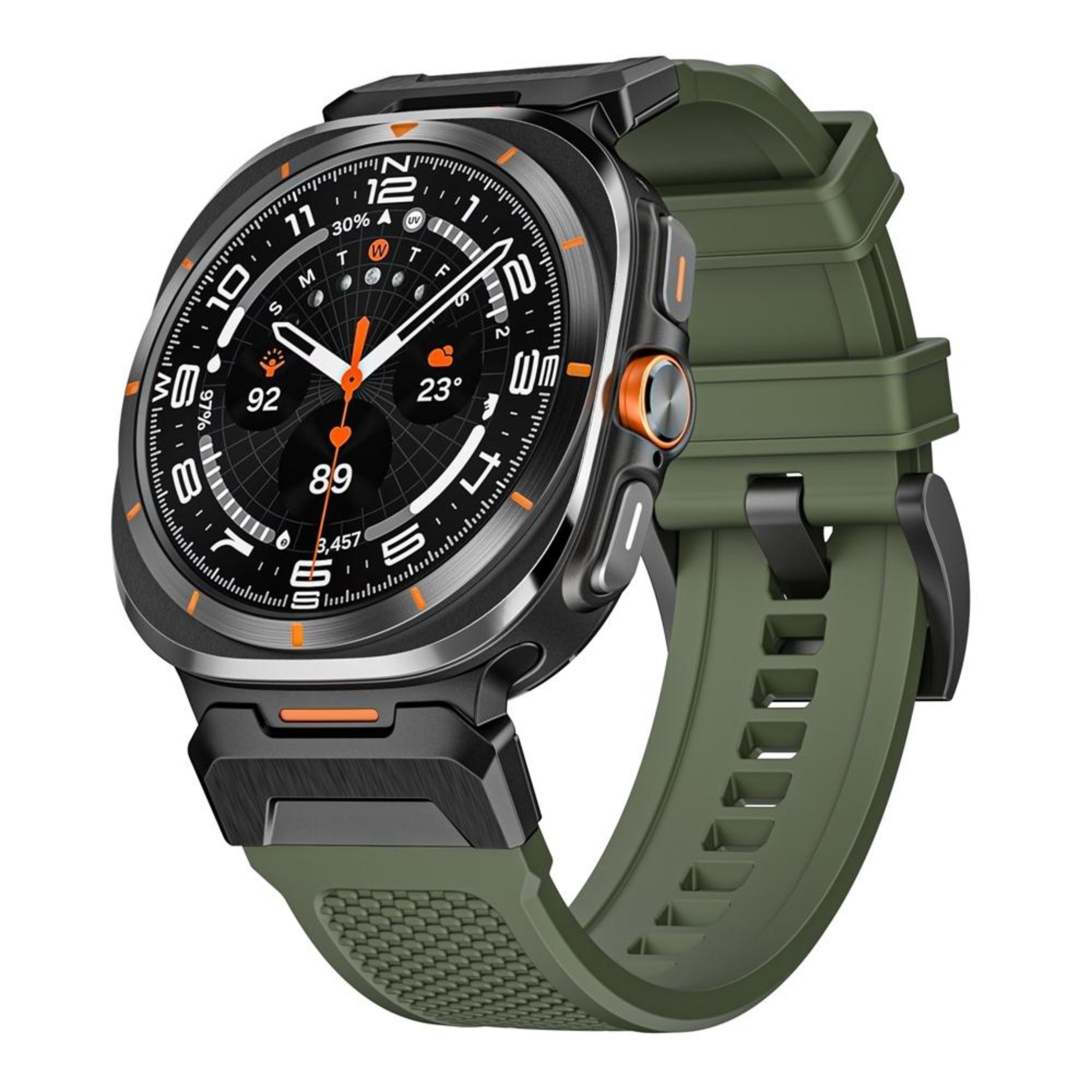 samsung galaxy watch ultra 47mm rubber watch band with black steel buckle quick release sport strap