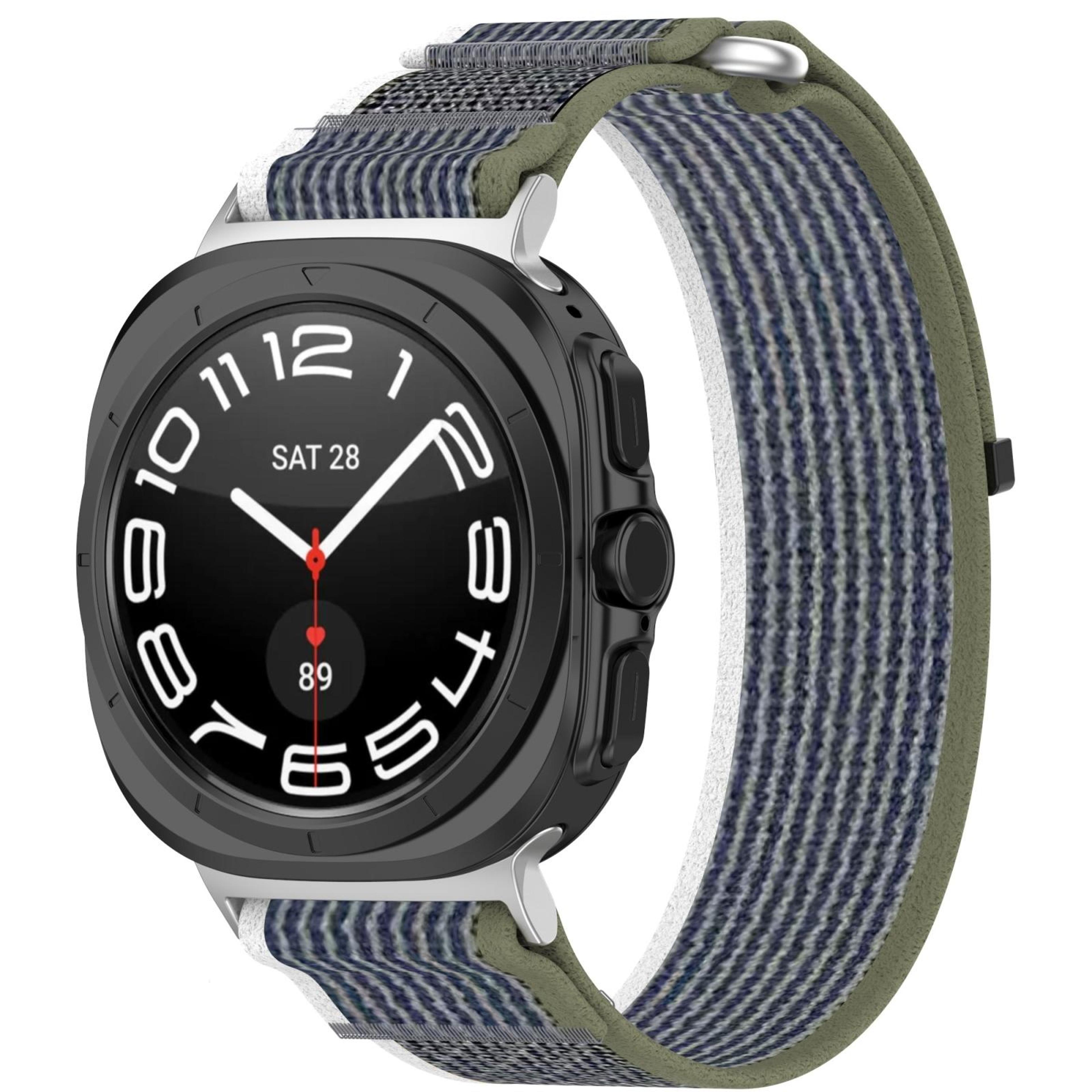 samsung galaxy watch ultra 47mm nylon watch band adjustable hook and loop strap breathable sport loop