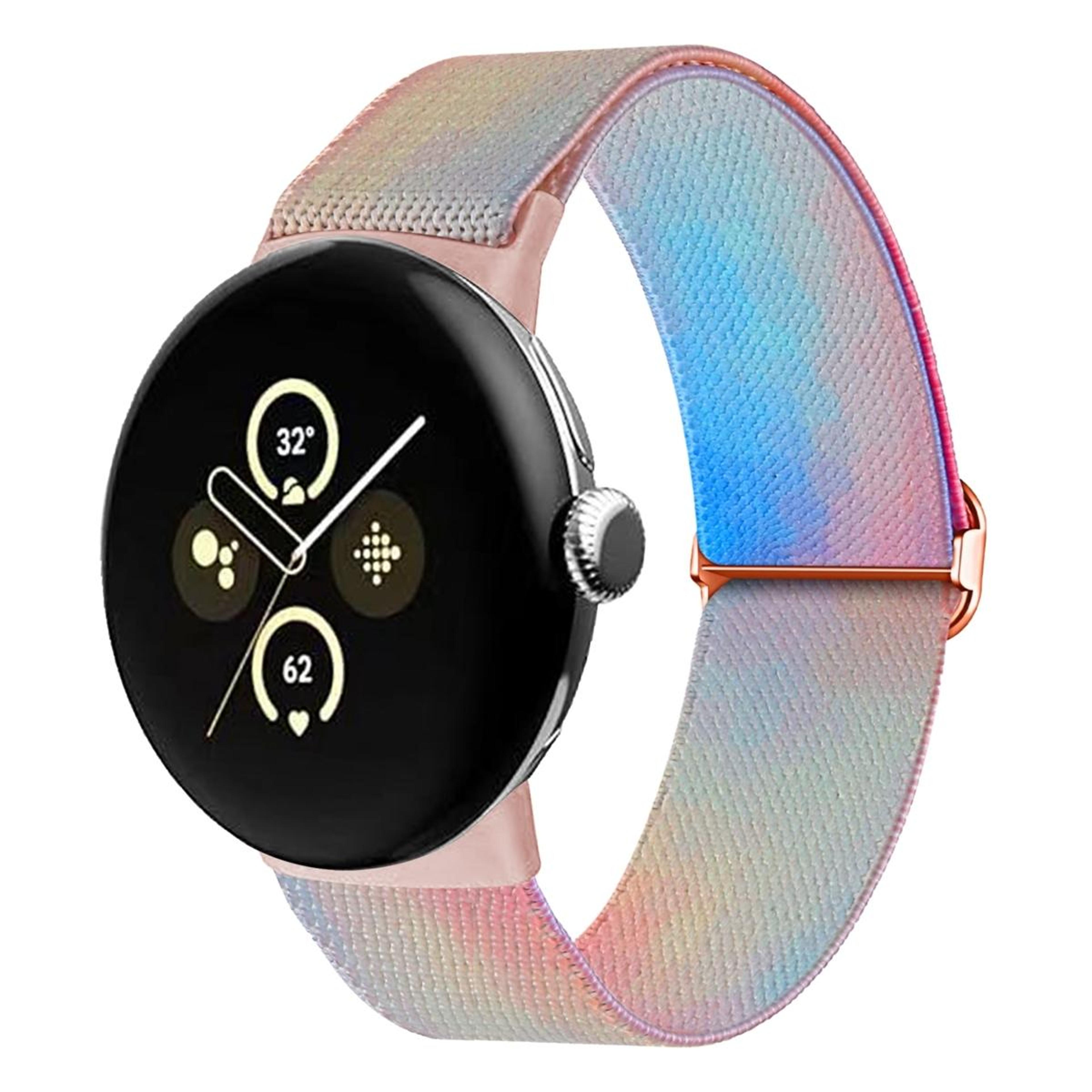 google pixel watch 4 3 2 1 braided nylon watch band adjustable colorful replacement strap